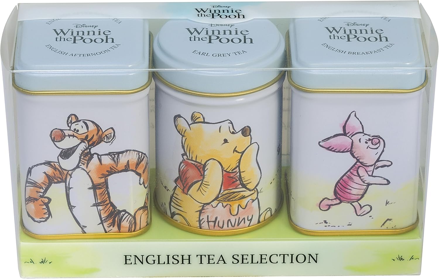 New English Teas Disney Winnie the Pooh & Friends - 3x Mini Loose Leaf Tea Tins Set