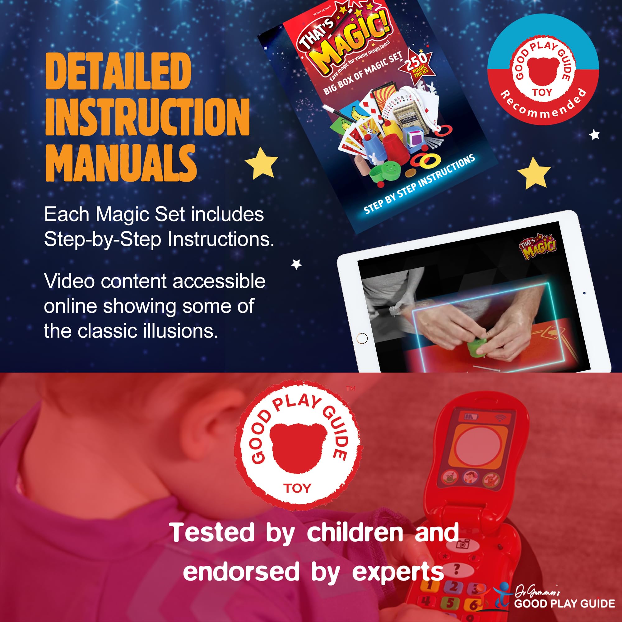 That's Magic Amazing Magic Set - 100 Easy Magic Tricks for Kids with Wand, Cards & Props 8