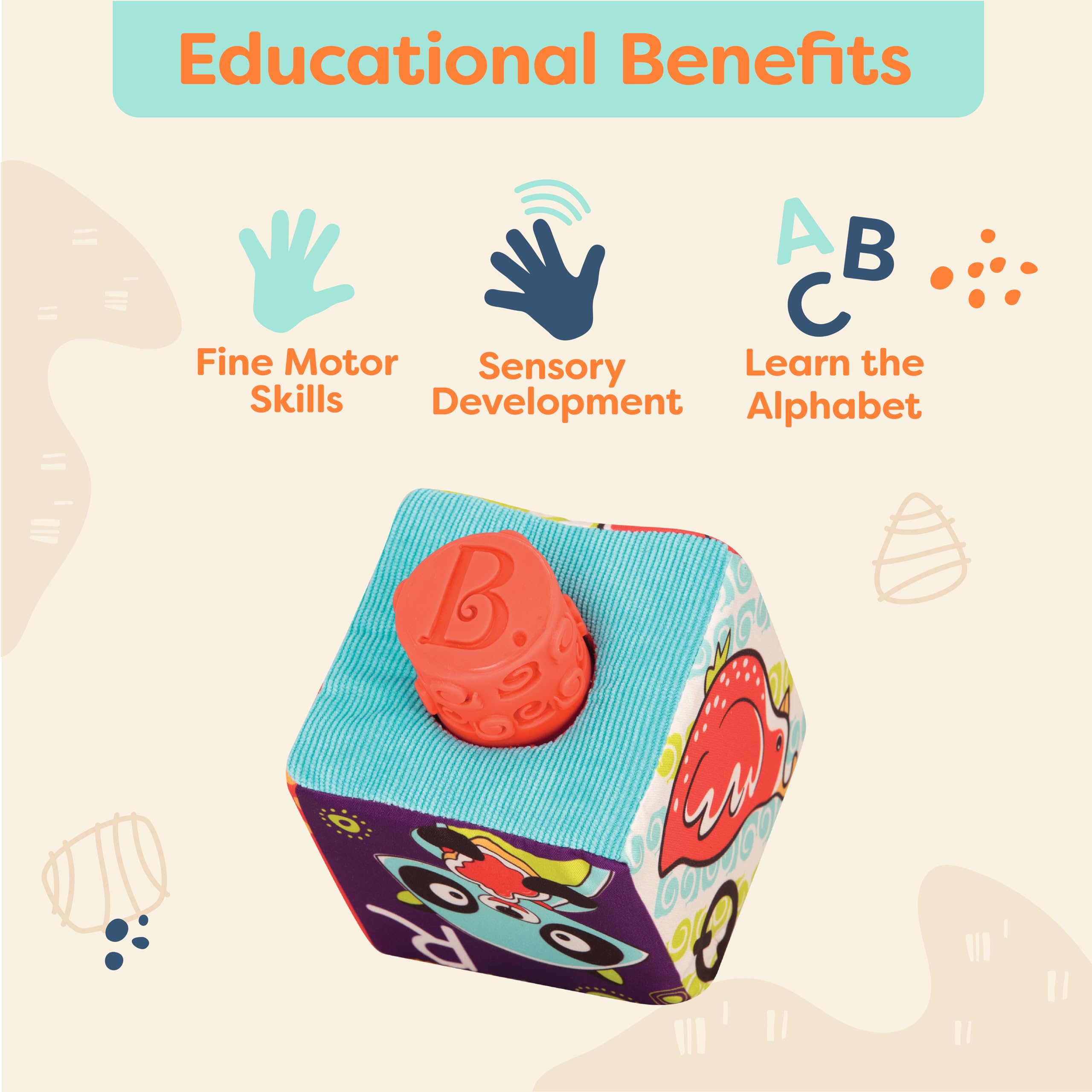 B. Toys ABC Block Party - Soft Fabric Building Blocks for Toddlers 6 Months+ 14