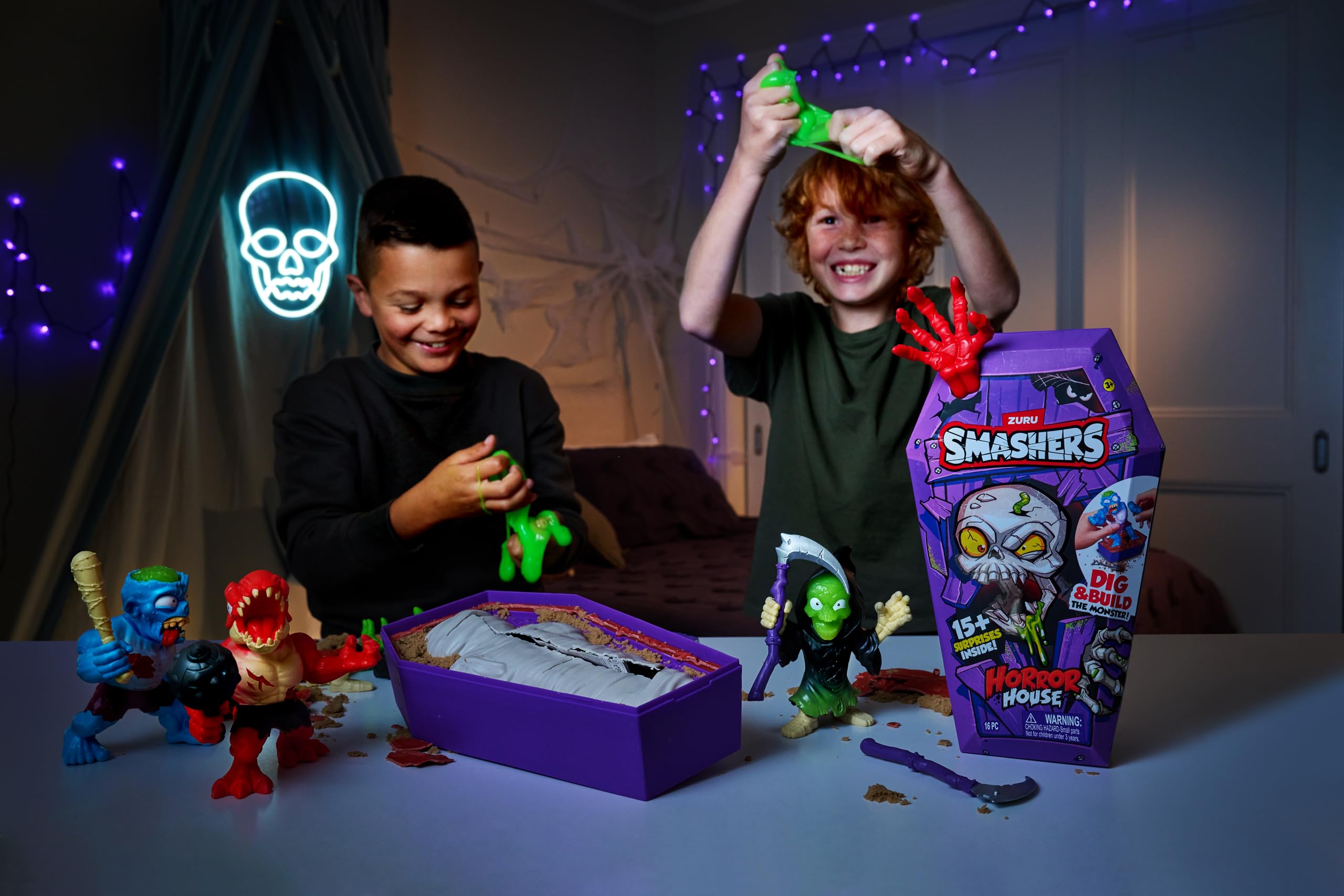 Smashers Horror House (Zombosaur) by ZURU - Interactive Dig and Dissect Playset for Kids 11