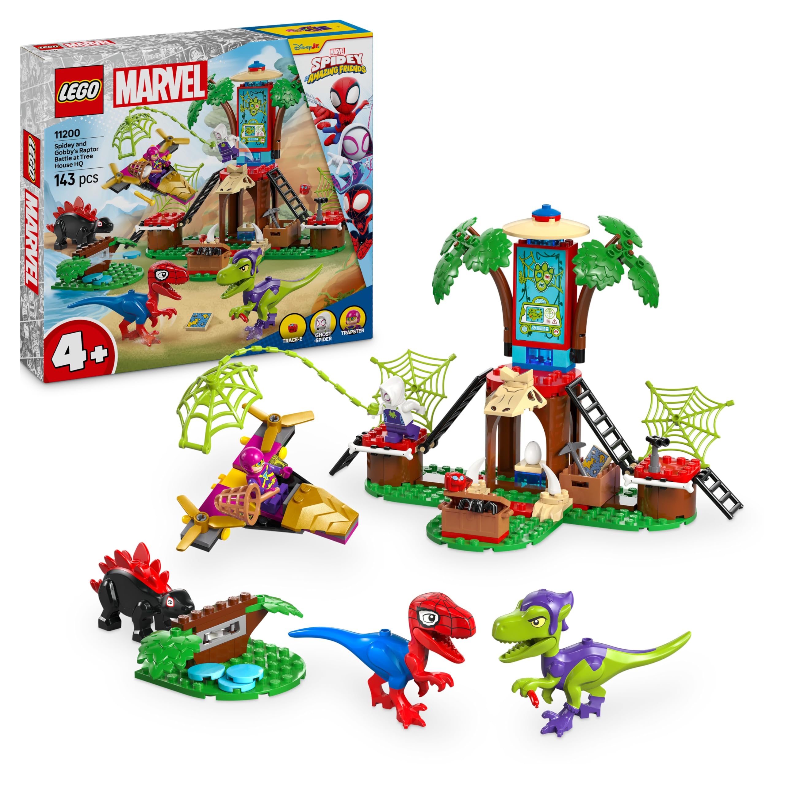 LEGO Marvel Spidey and Gobby’s Raptor Battle at Tree House HQ Building Set | Ages 4+ 1
