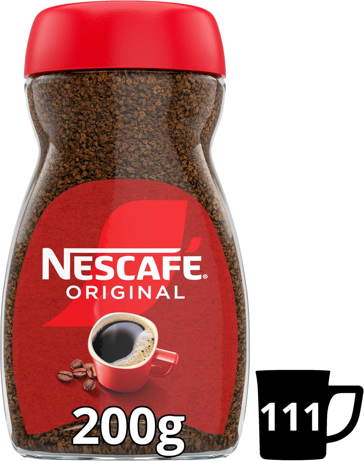 NESCAFÉ Original Instant Coffee 200g - Rich Aroma, Full and Bold Flavour