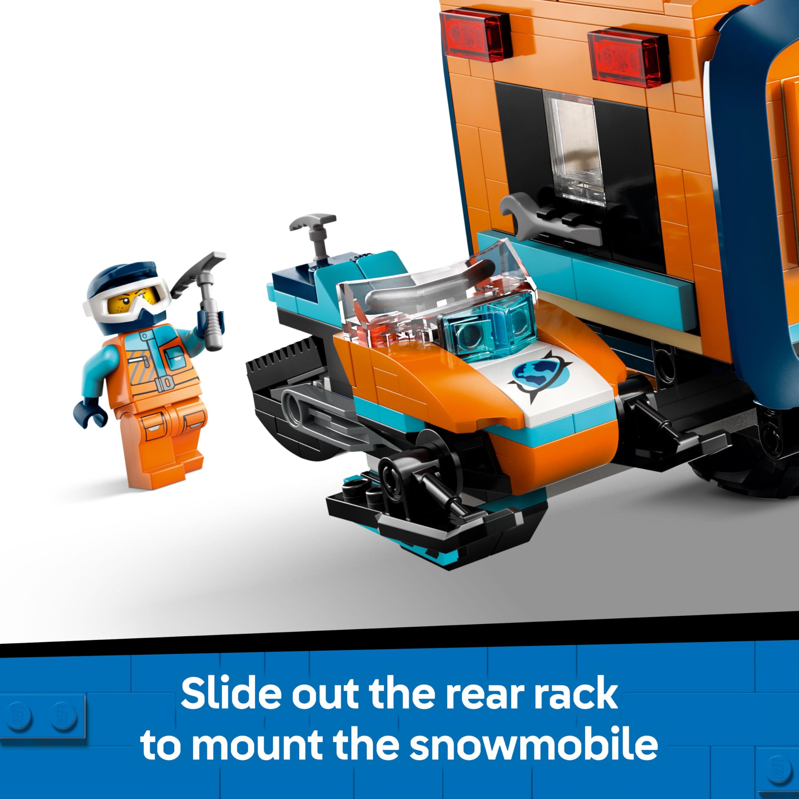 LEGO City Arctic Explorer Science Lab Truck - Building Set with Minifigures & Snowmobile for Ages 8+ 6