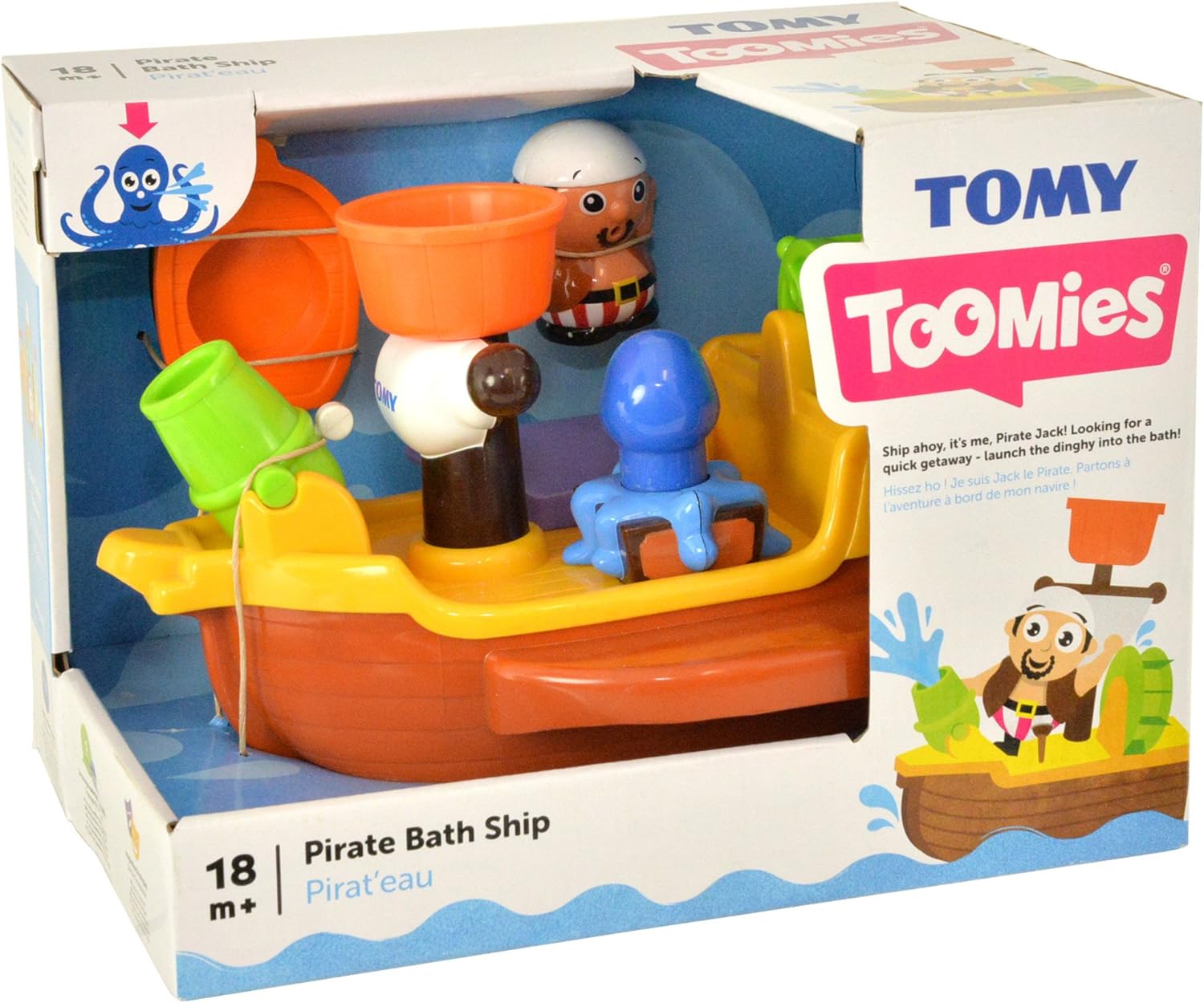 TOMY Toomies Pirate Bath Toy - Interactive Water Playset for Toddlers 18 Months+ 5