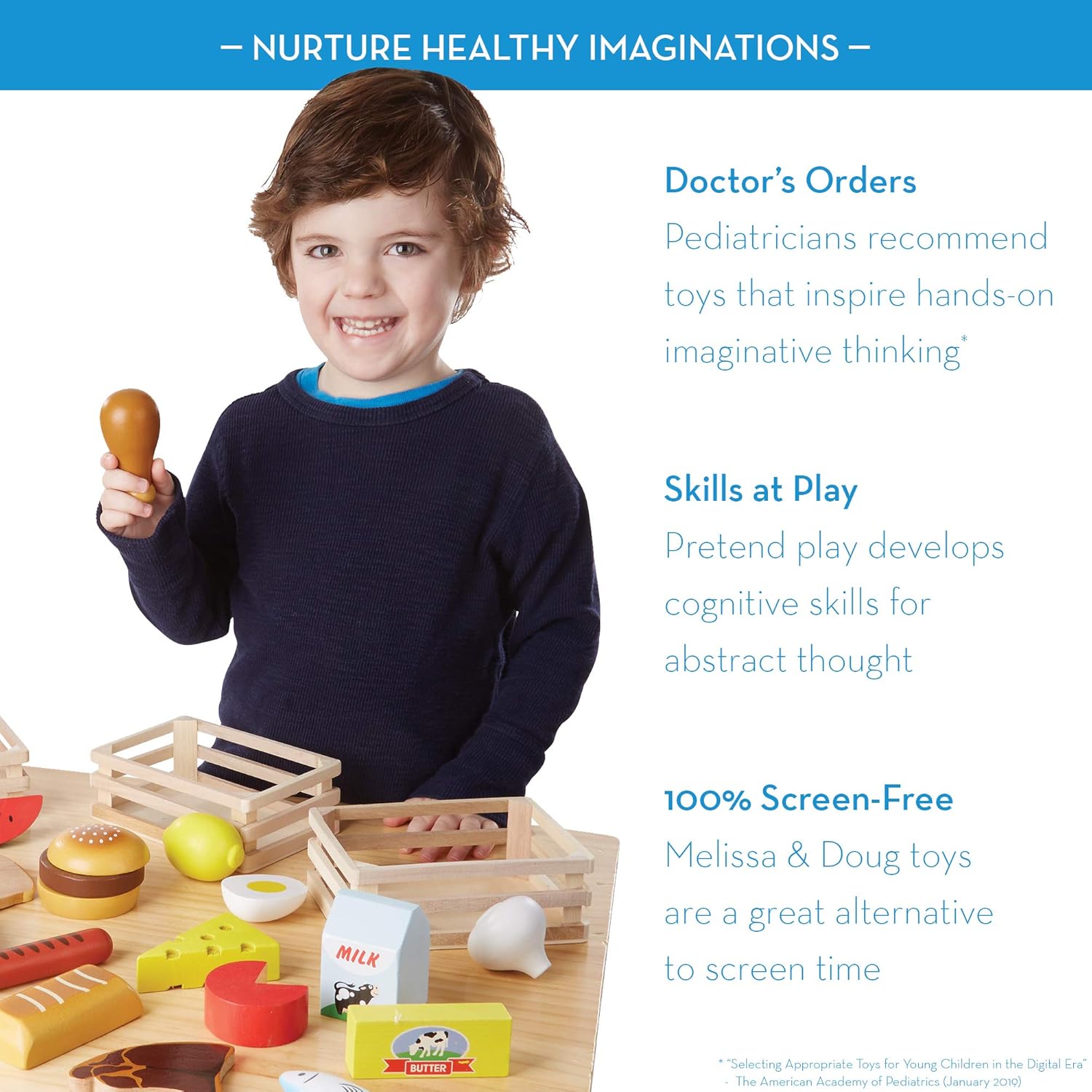 Melissa & Doug Food Groups Wooden Play Food Set - Pretend Play & Educational Toy for Ages 3+ 8