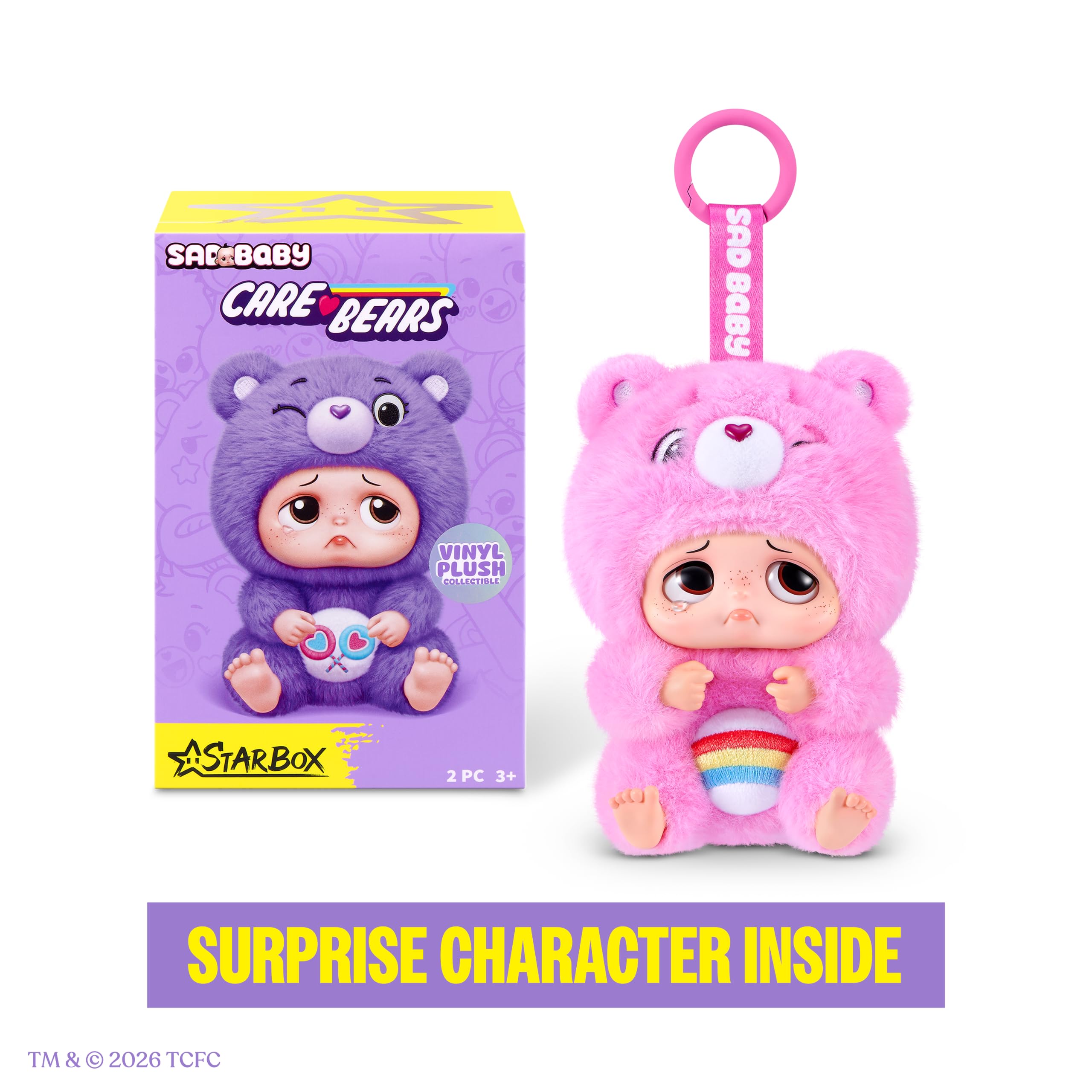 STARBOX Sad Baby Starbox Care Bears Series 1 Blind Box Keychains | Hand Sized Plush | 1/128 Ultra Rare 2