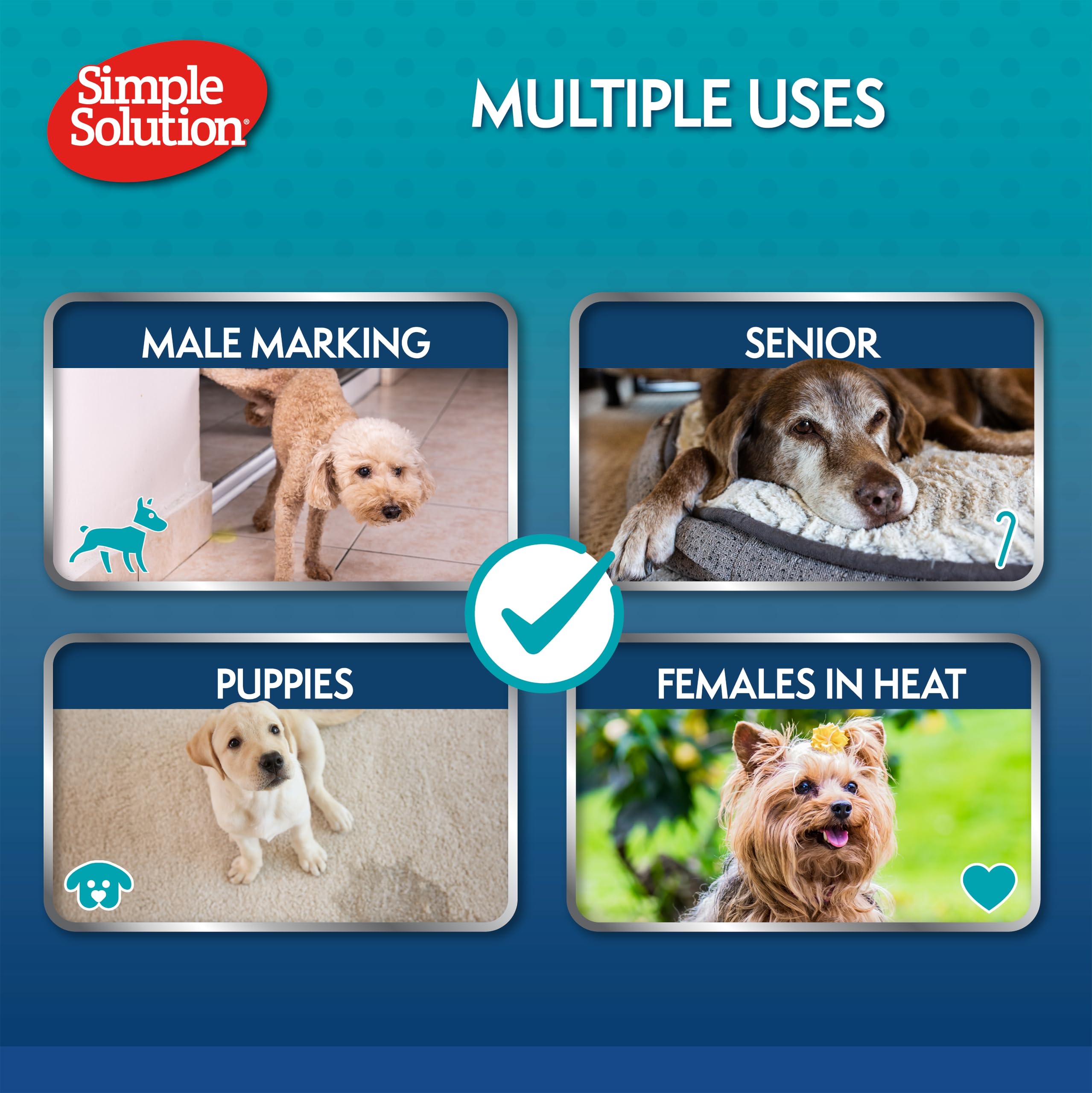 Simple Solution Disposable Male Dog Diapers - Small (4.5-11kg) | Leak-Proof Fit | 12 Count 7