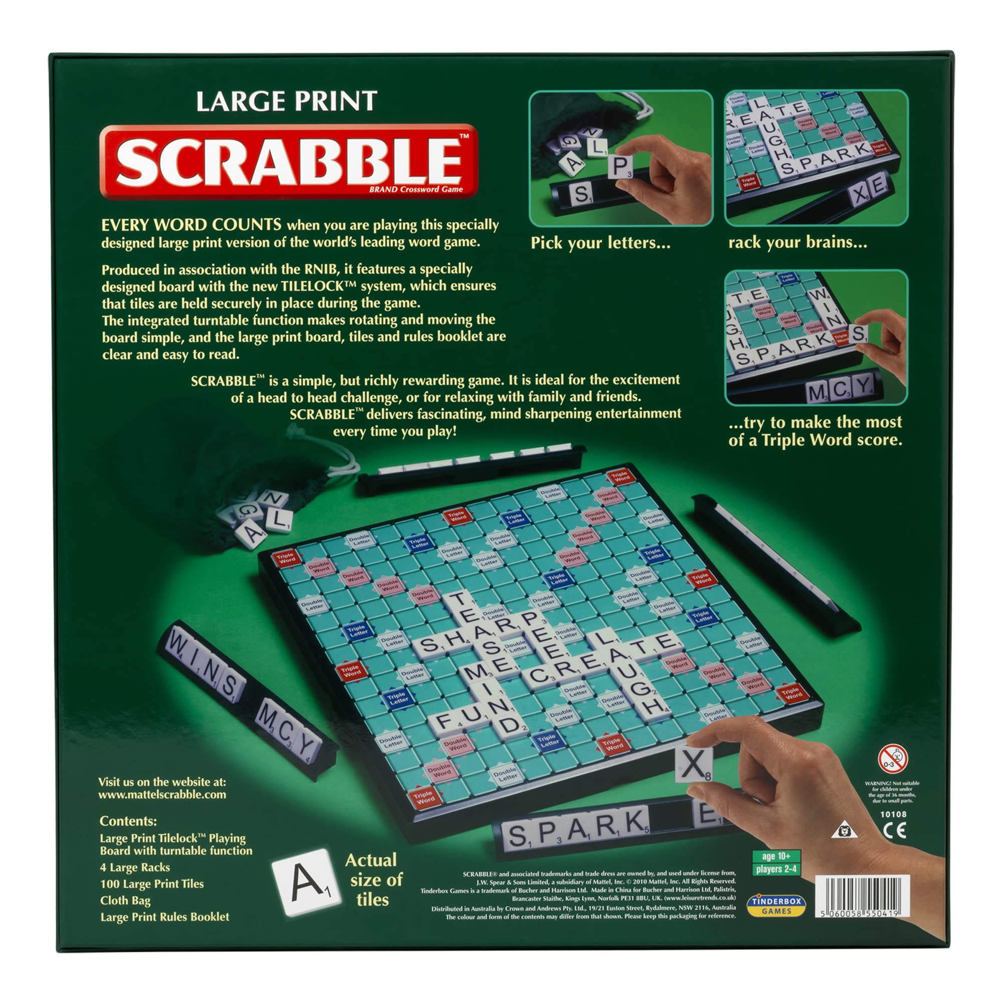 Ideal Large Print Scrabble Board Game 6