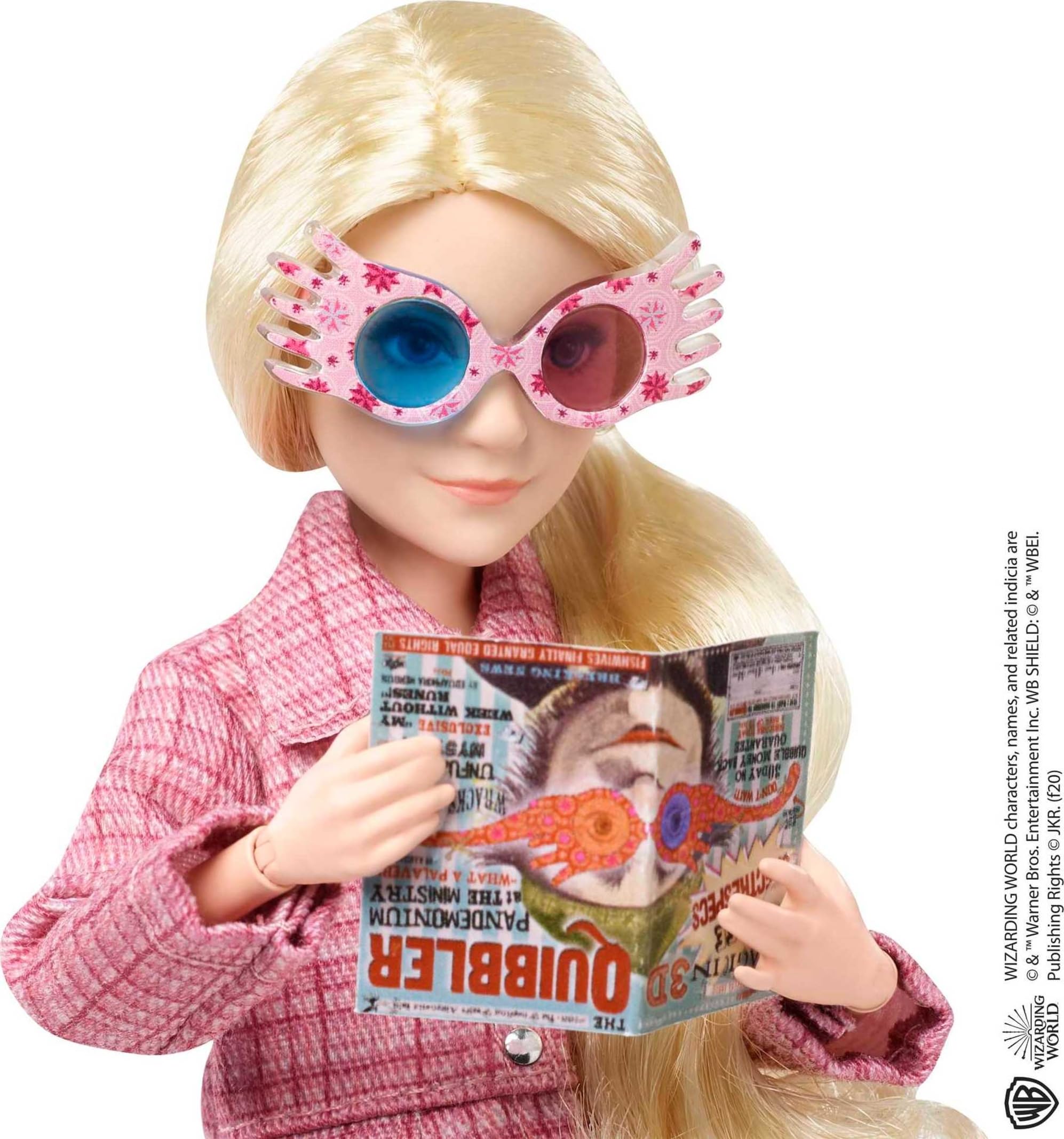 Harry Potter Luna Lovegood Collectible Doll - 10-inch Poseable Figure with Quibbler, Spectrespecs & Wand, Ages 6+ 4