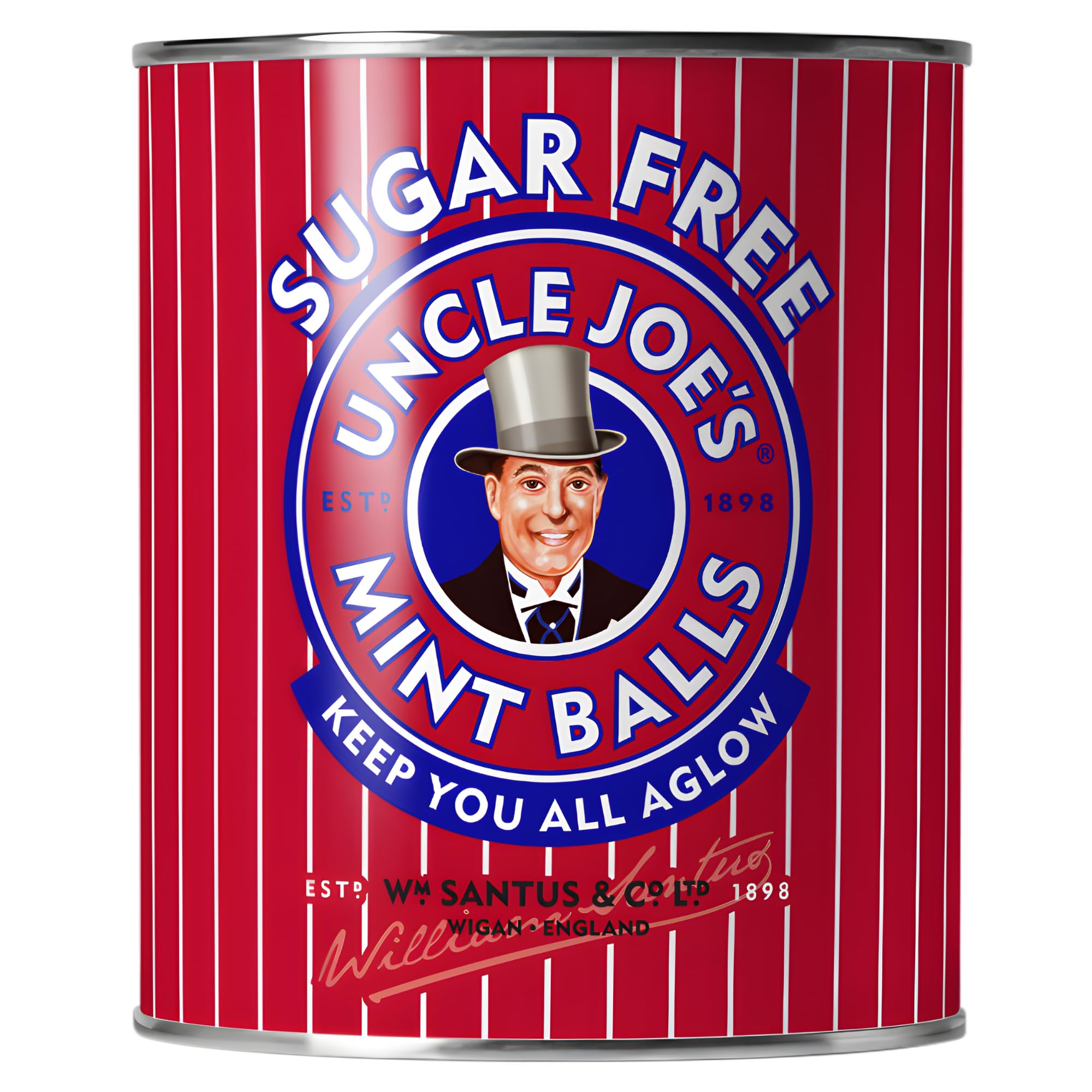 UNCLE JOE'S MINT BALLS Sugar Free Mint Balls - 120g Tin | Gluten-Free | Vegetarian 1