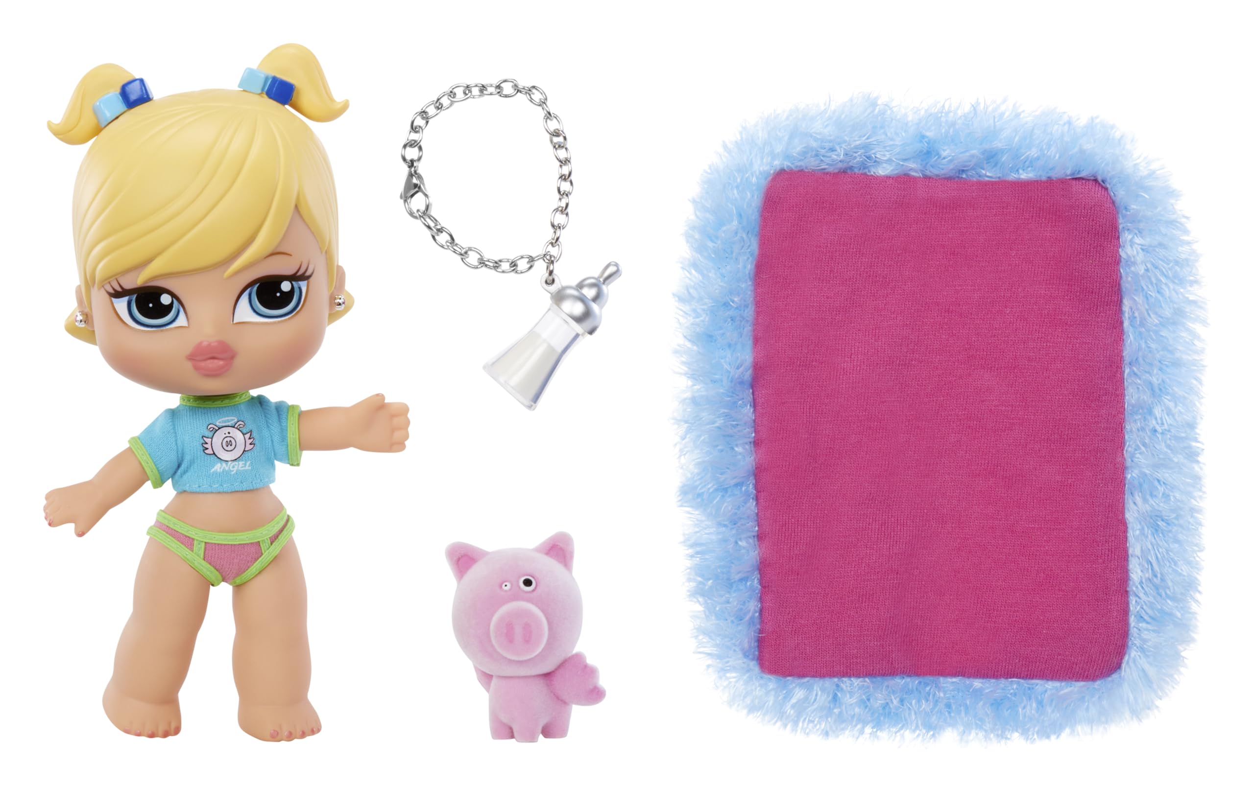 Bratz Babyz Collectible Fashion Doll - Cloe with Real Fashions, Flocked Pet & Baby Bottle Necklace - Ages 3+ 6