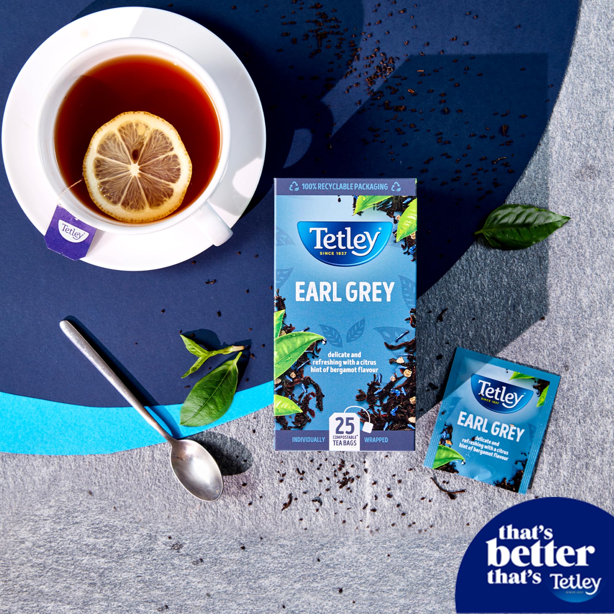 Tetley - Earl Grey Tea Black Tea, 150 Teabags (6 x 25) 7