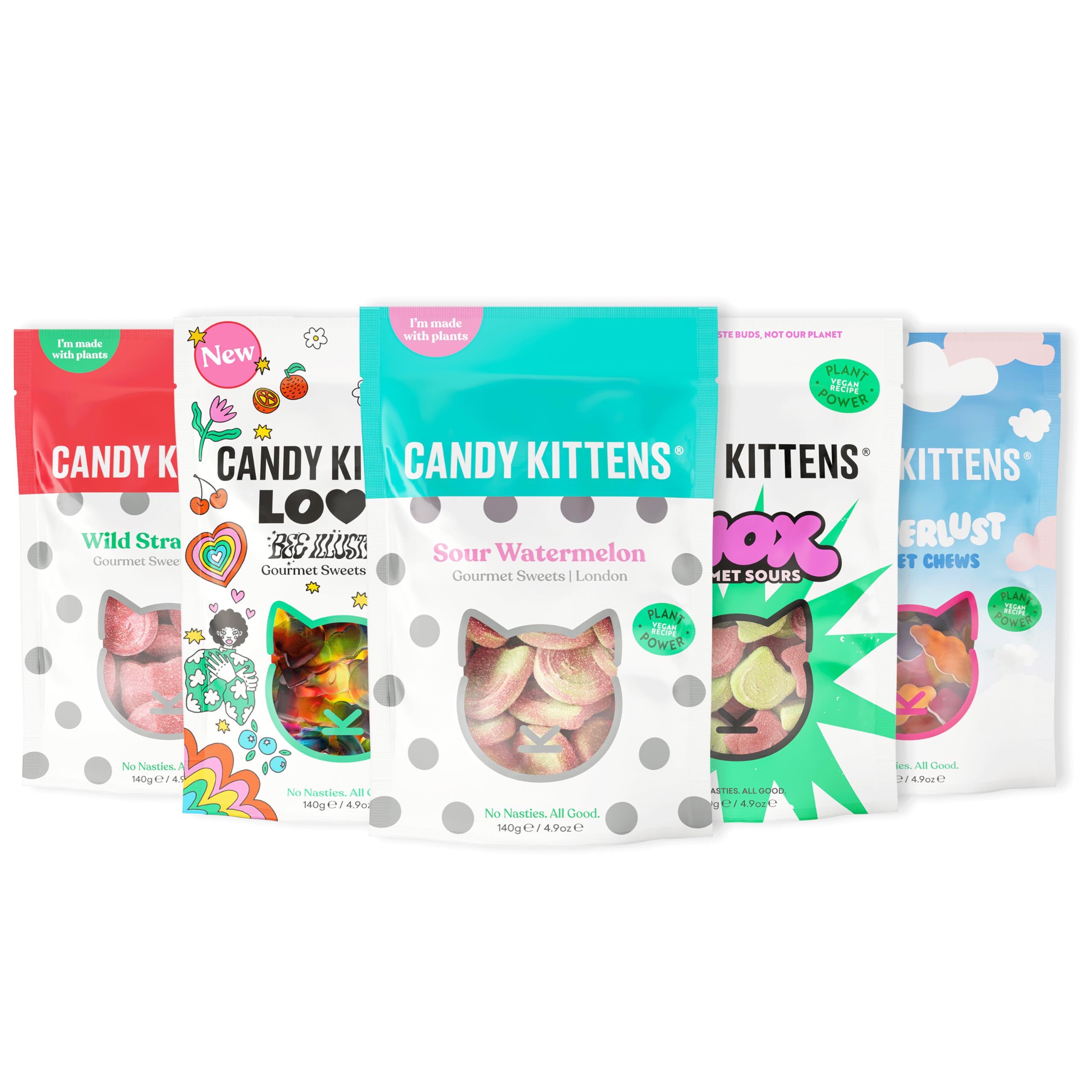 Candy Kittens - DISCOVERY Vegan Chewy Sweets Bundle (5 x 140g)