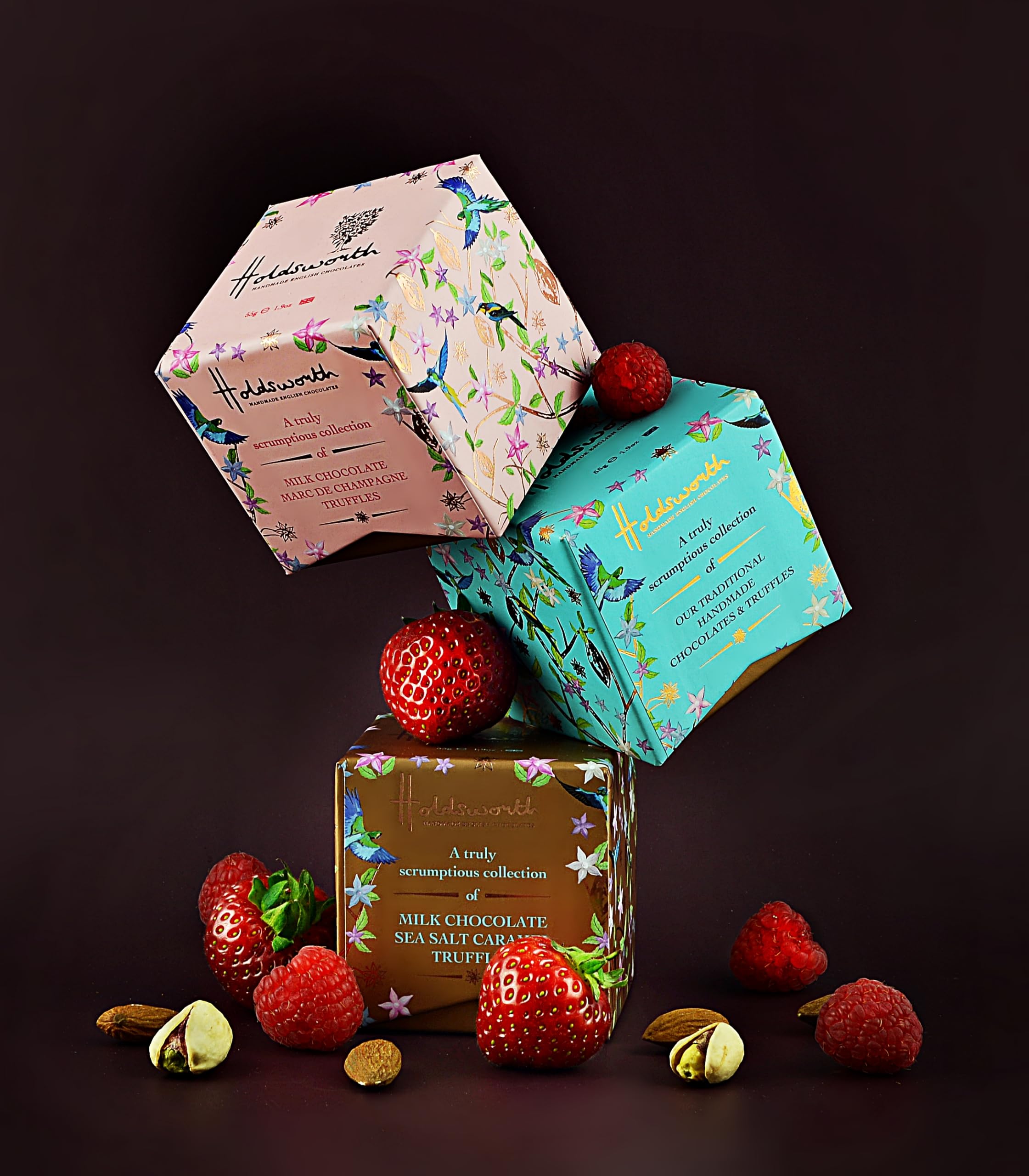 Holdsworth Chocolates Classics - Sea Salt Caramel Handmade Milk Chocolate Truffles 55g 5