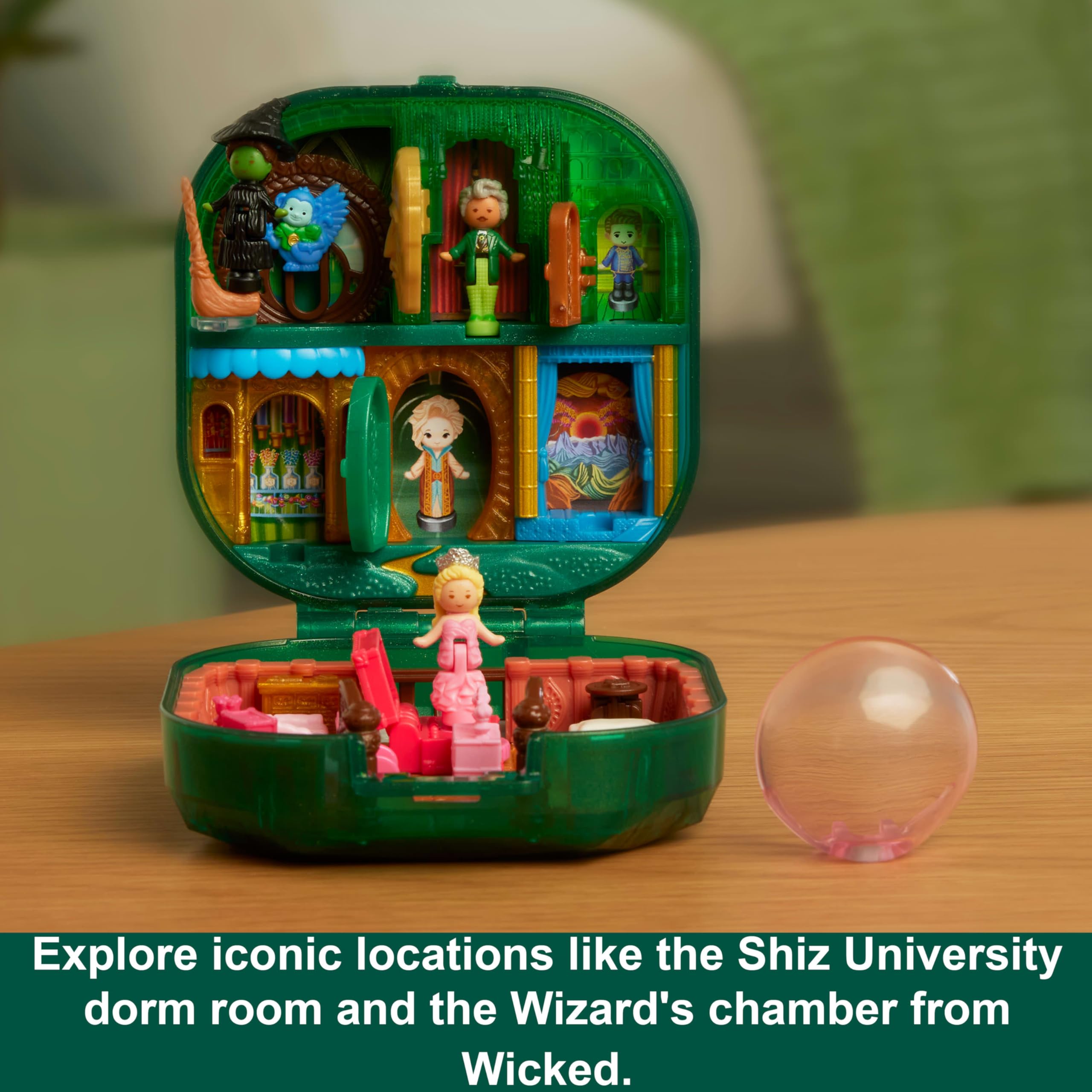 Polly Pocket x Wicked Collector Compact - Micro Dolls & Playset for Ages 4+ 12