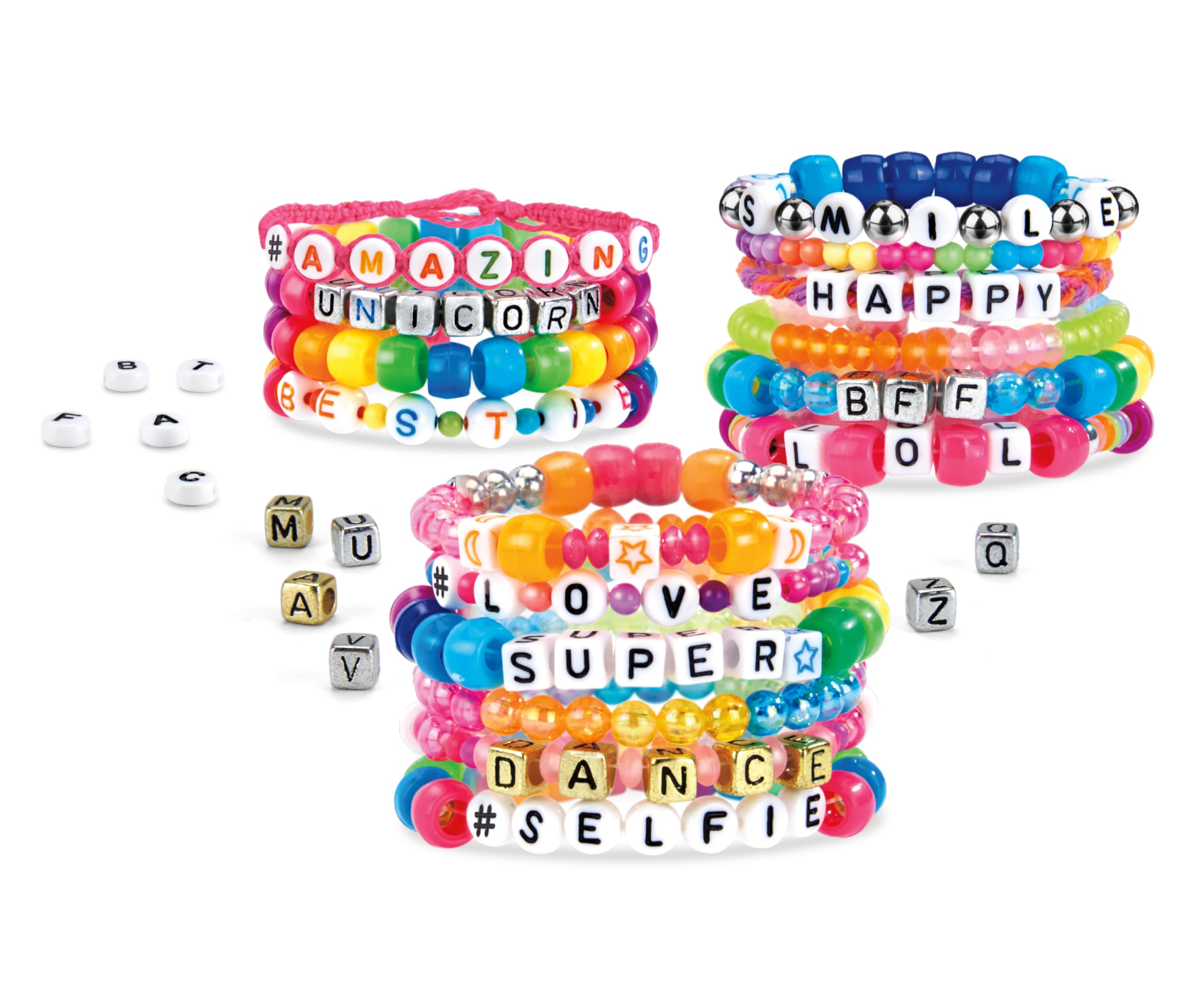 CRA-Z-ART Shimmer n Sparkle ABC Fashion Bracelets - Personalized Bead Craft Kit for Kids 6+ 9