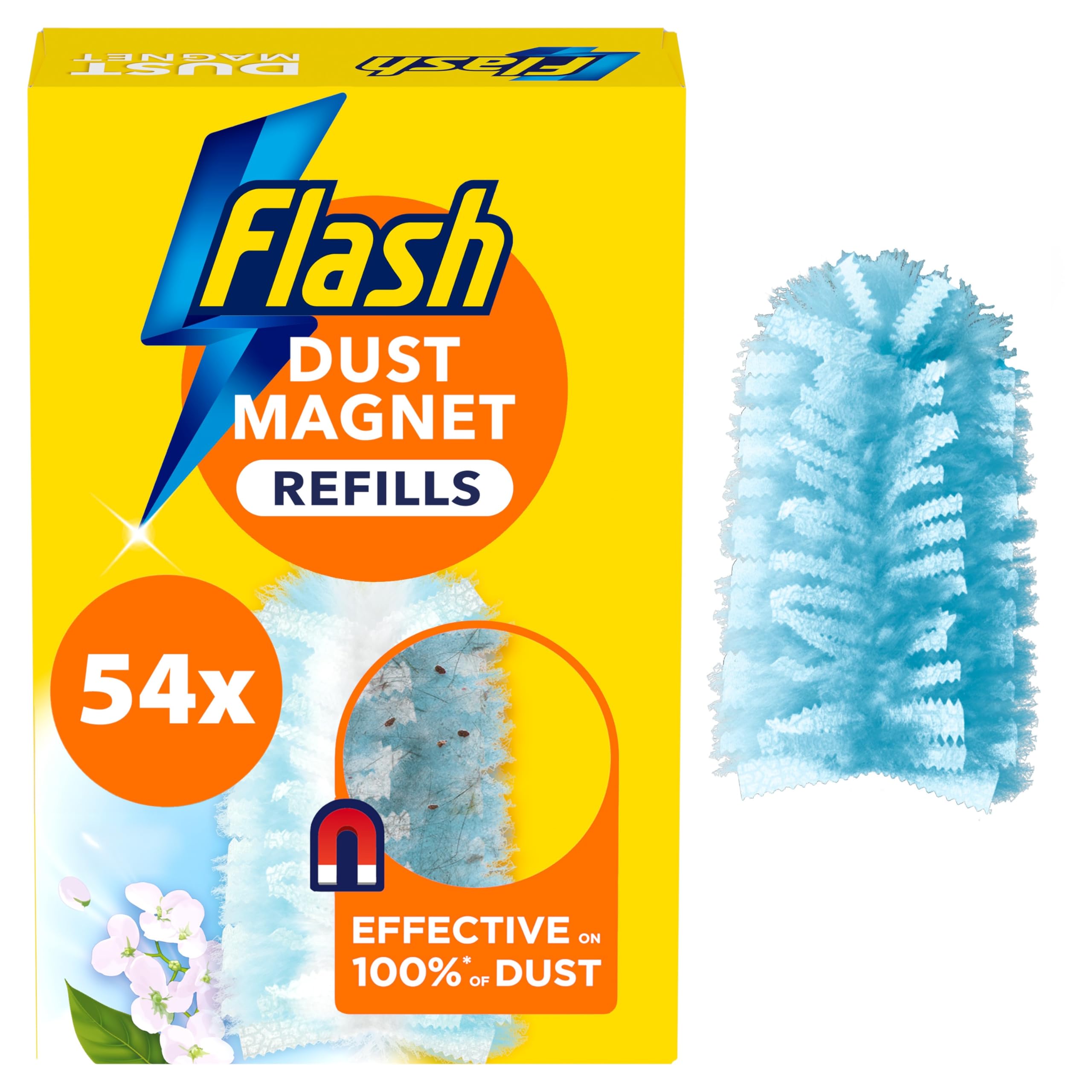 Flash - Dust Magnet Refills Fluffy Dusters 54 Scented Dusters