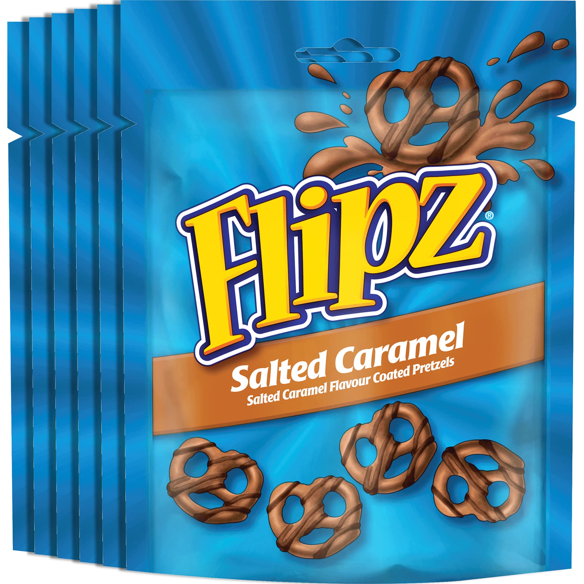 Flipz Salted Caramel Flavour Coated Pretzel Snacks, Sweet and Salty Bites, 90g 4