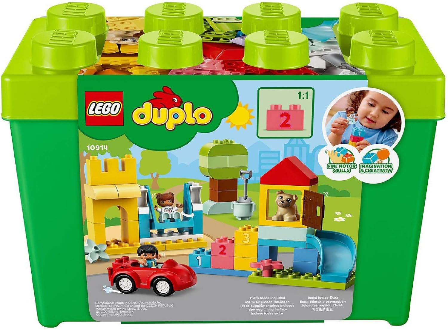 LEGO DUPLO Classic Deluxe Brick Box 10914 - Educational Building Set for Toddlers 18 Months+ 3