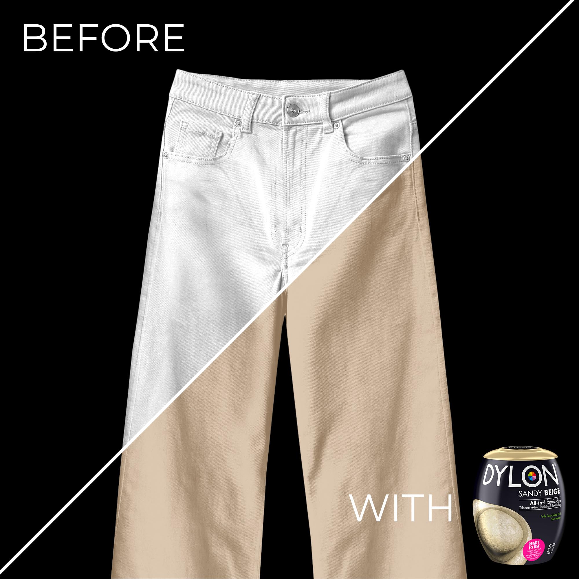 Dylon Washing Machine Fabric Dye Pod - Sandy Beige, 350g 9