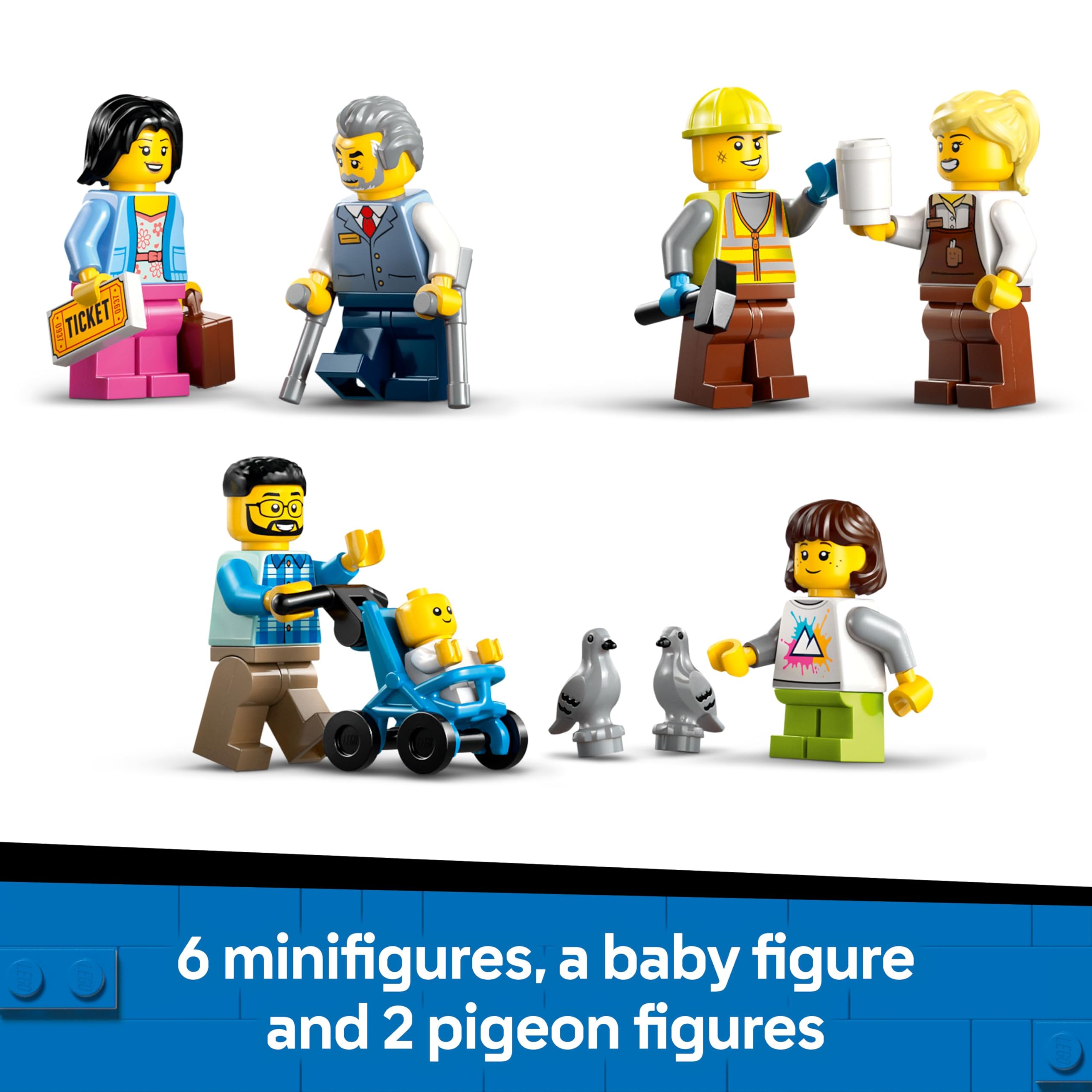 LEGO City Central Train Station Set with Maintenance Vehicle - Building Toy for Kids 7+ 7