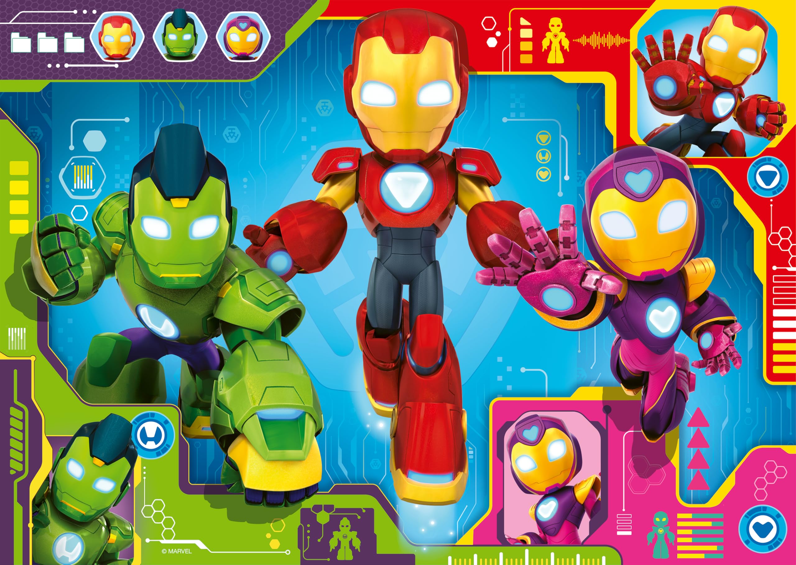 Ravensburger Iron Man & His Awesome Friends 24-Piece Giant Floor Puzzle - Ages 3+