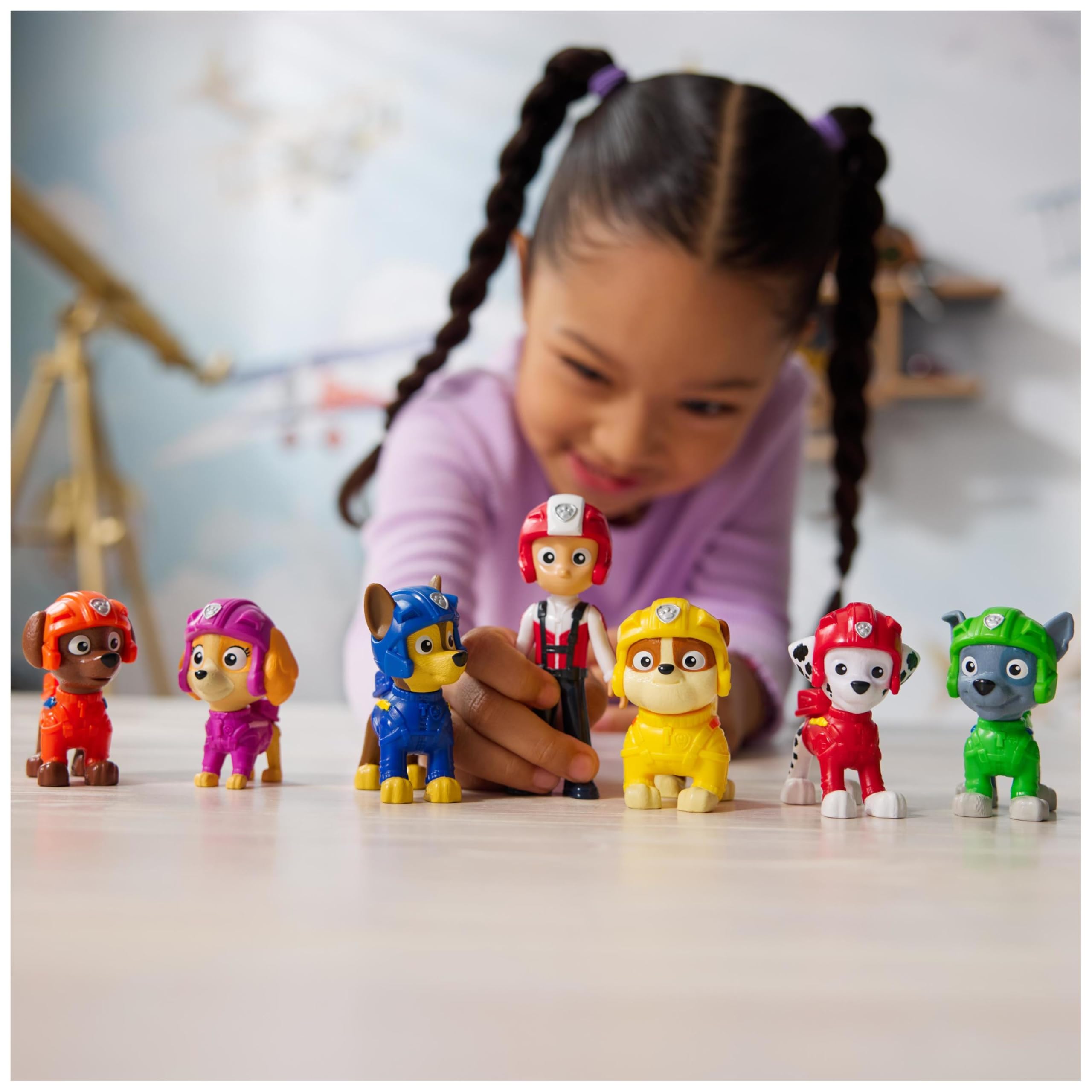 Paw Patrol Air Rescue Toy Figures Gift Pack - 7 Collectible Action Figures for Kids 10