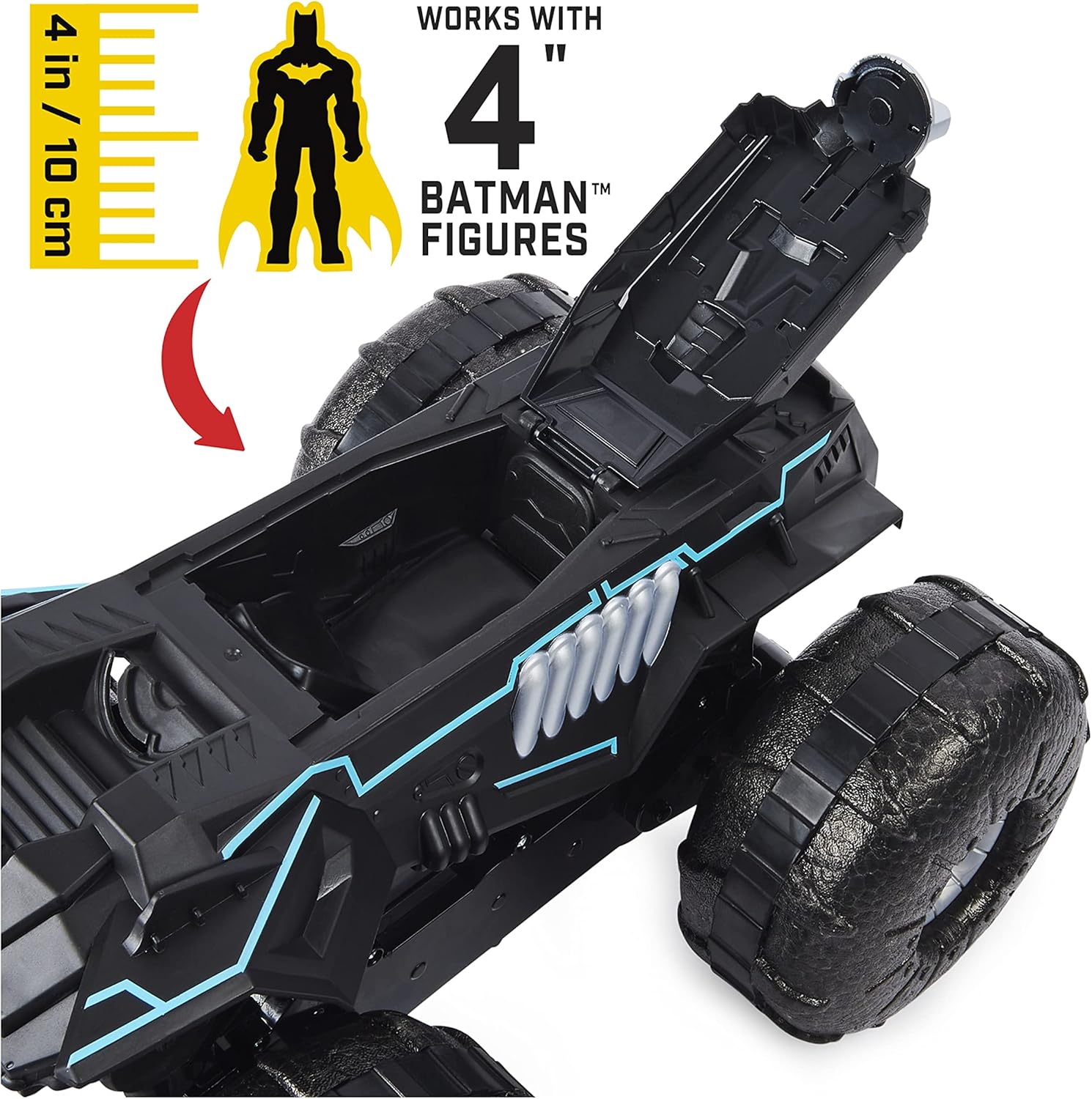 All-Terrain Batmobile Remote Control Vehicle - Water-Resistant RC Car for Kids 4+ 3