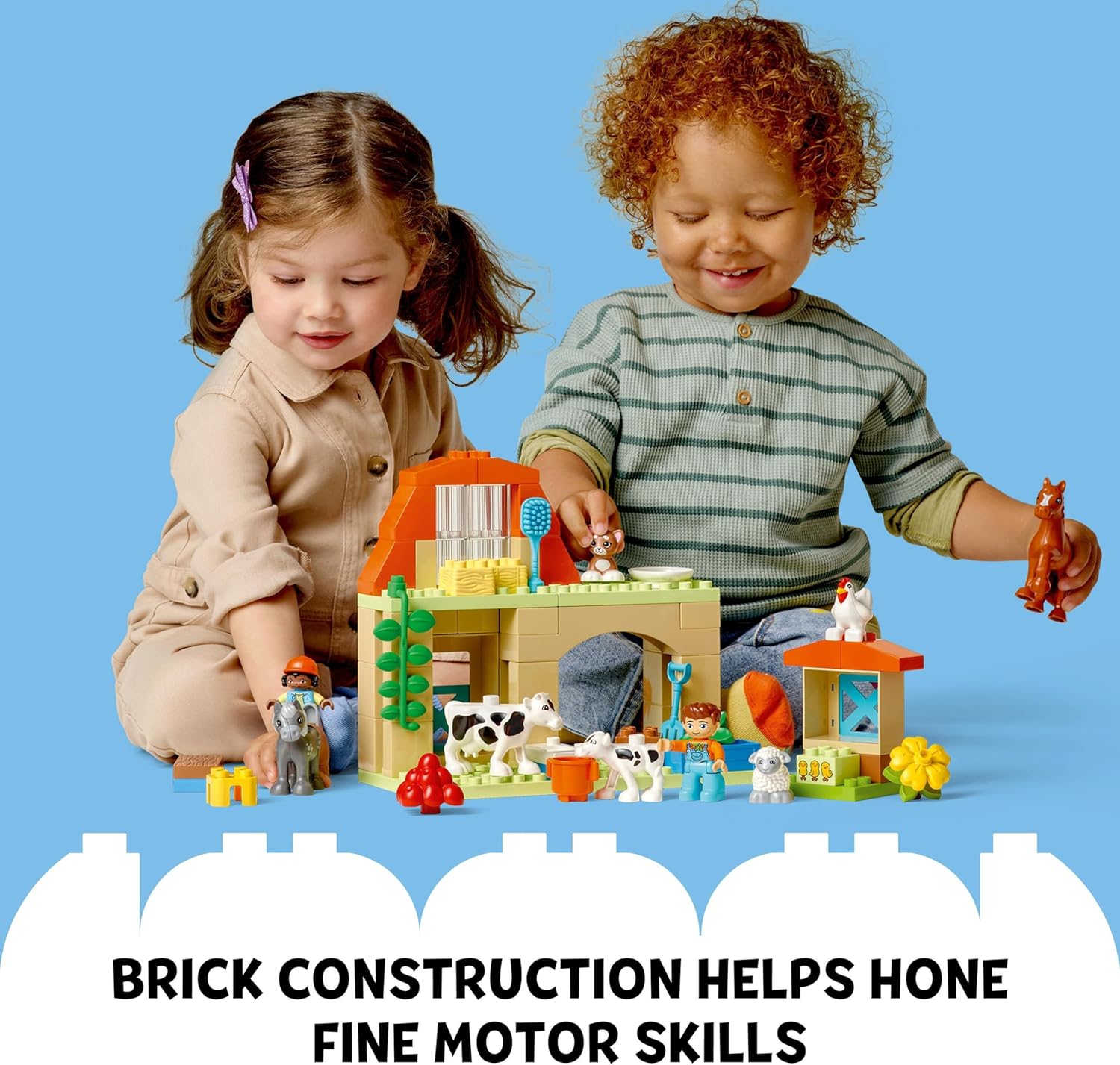 LEGO DUPLO Town Caring for Animals at the Farm – Educational Building Playset for Toddlers 2+ 5