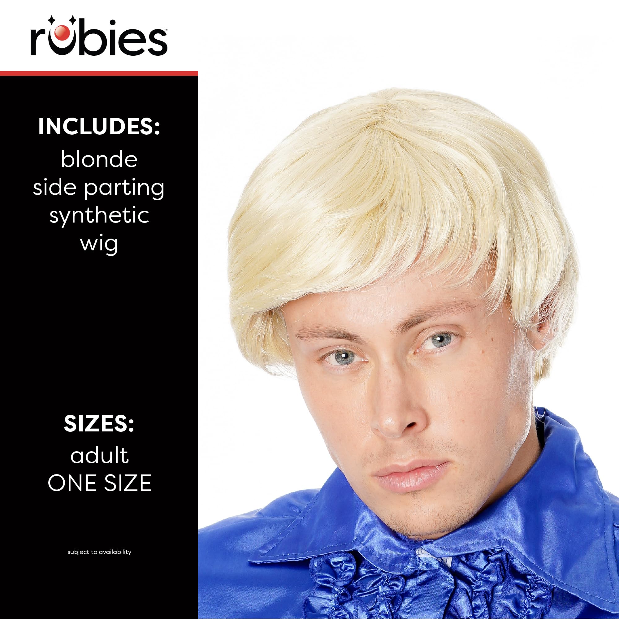 Blonde Side Parting Synthetic Wig for Men, One Size Adjustable 3