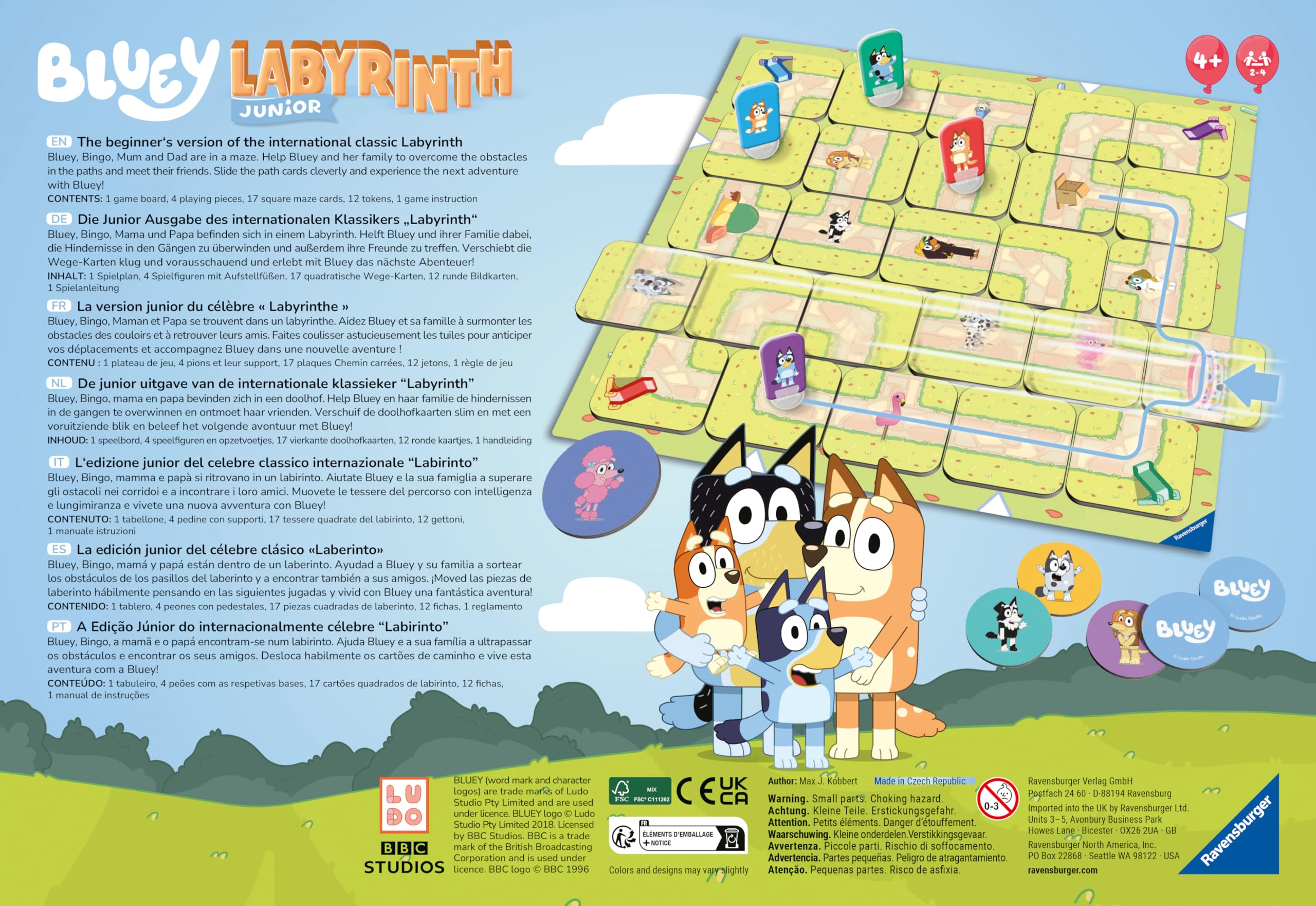 Ravensburger Bluey Junior Labyrinth The Moving Maze Board Game 5