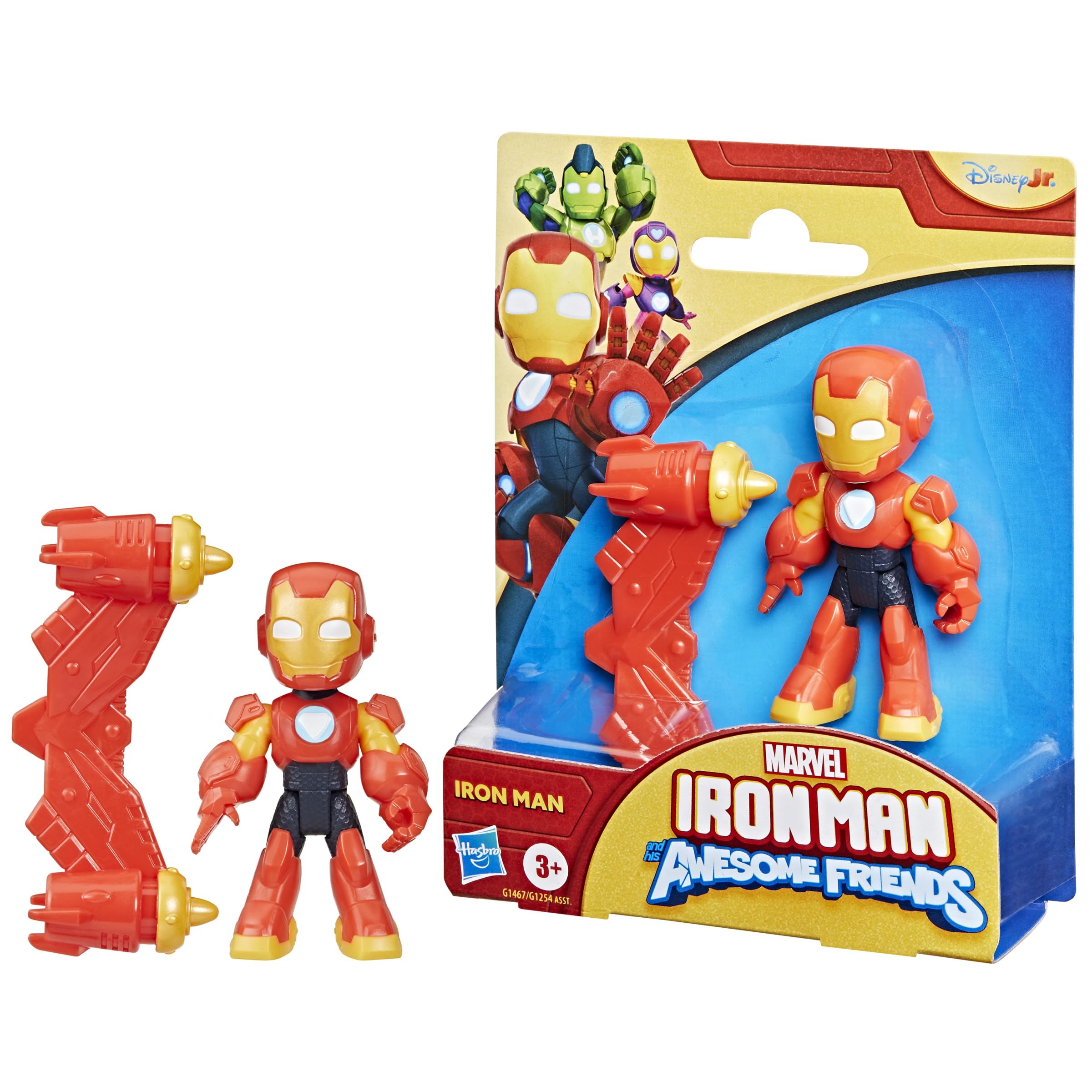 Iron Man and His Awesome Friends Marvel Iron Man Action Figure Toy - 3 Inch Poseable Figure with Jetpack, Ages 3+ 4