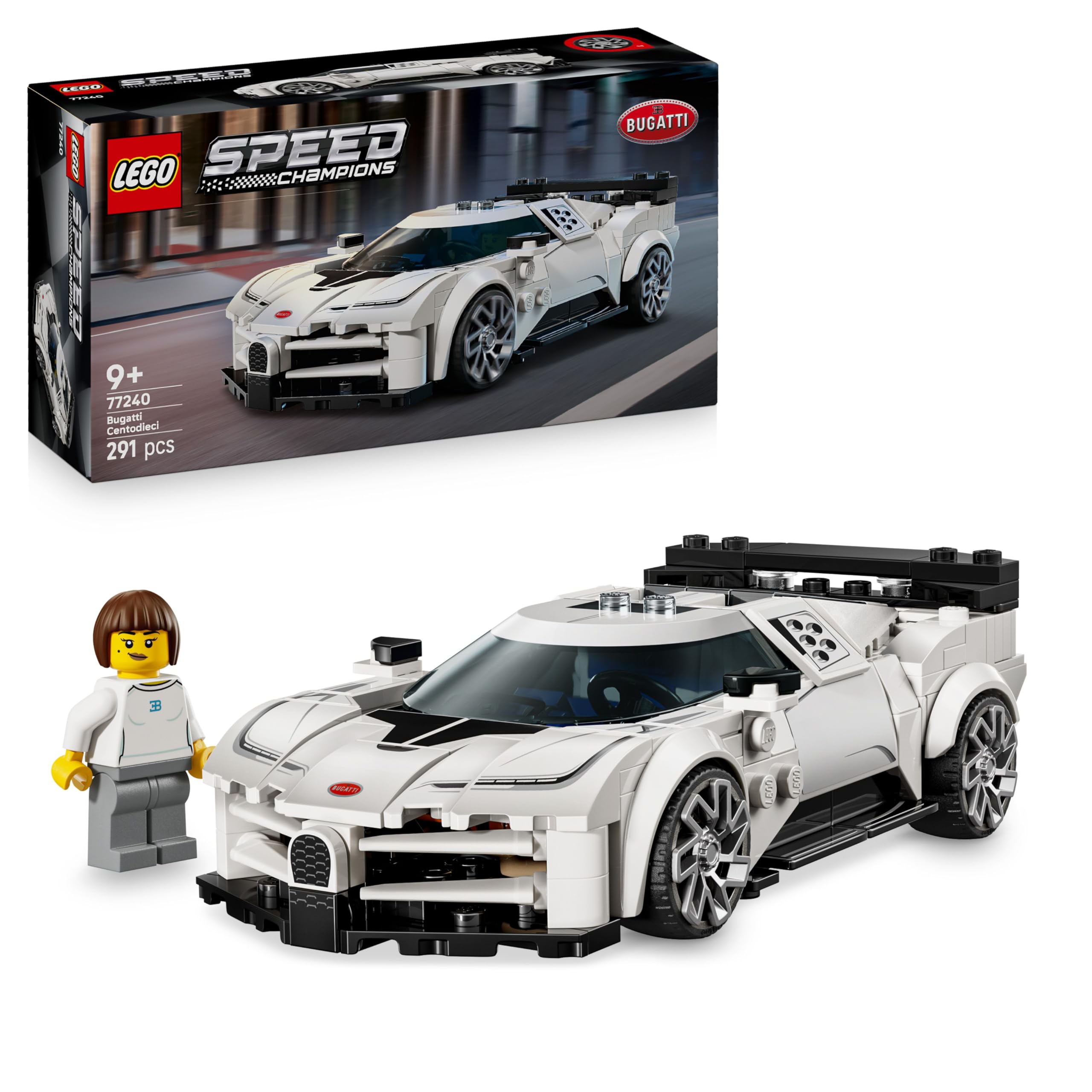 LEGO Speed Champions Bugatti Centodieci Hyper Sports Car Building Set 77240 for Ages 9+ 1