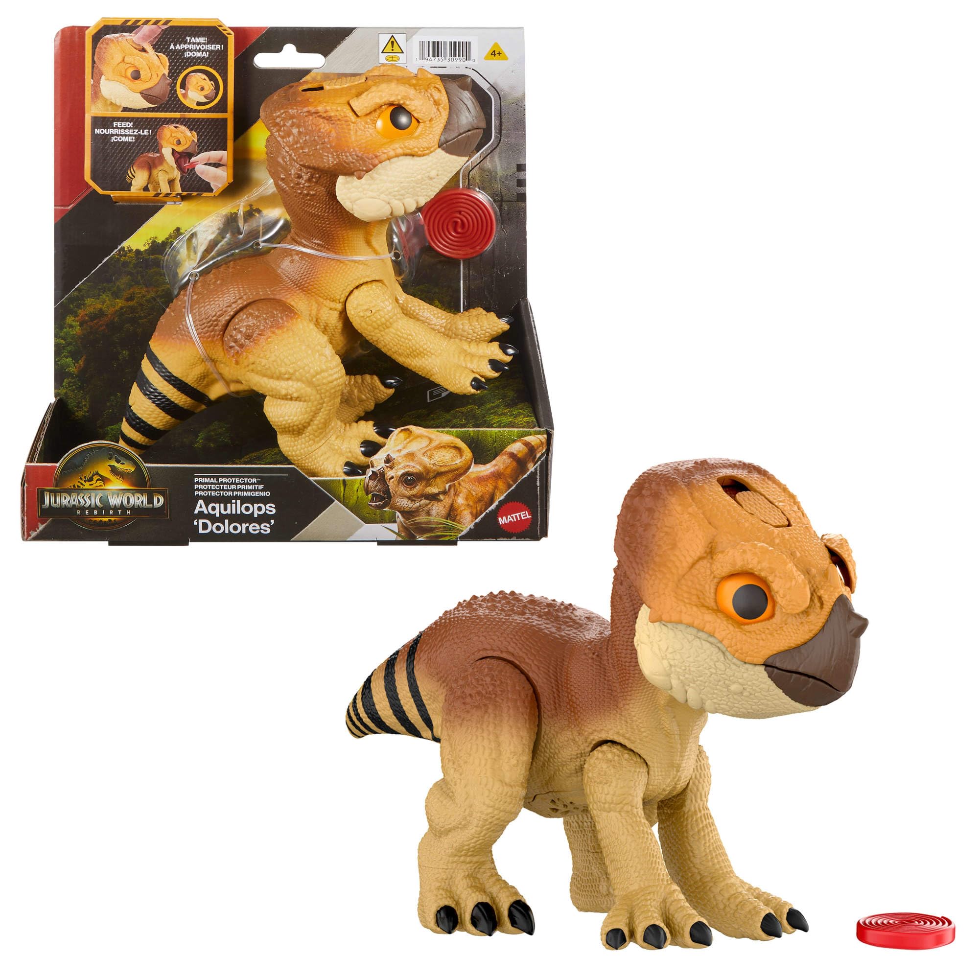 Jurassic World Rebirth Primal Protector Aquilops 'Dolores' Interactive Dinosaur Toy | Ages 4+ 1