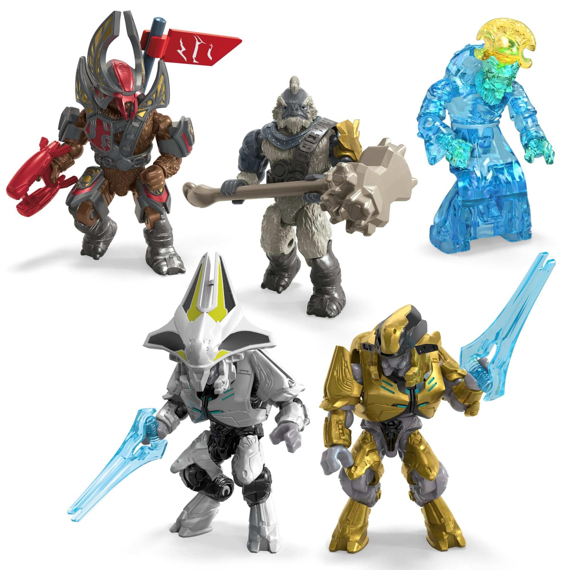 MEGA Halo Action Figures Building Set - 20th Anniversary Halo 2 Character Pack, 328 Pieces 6