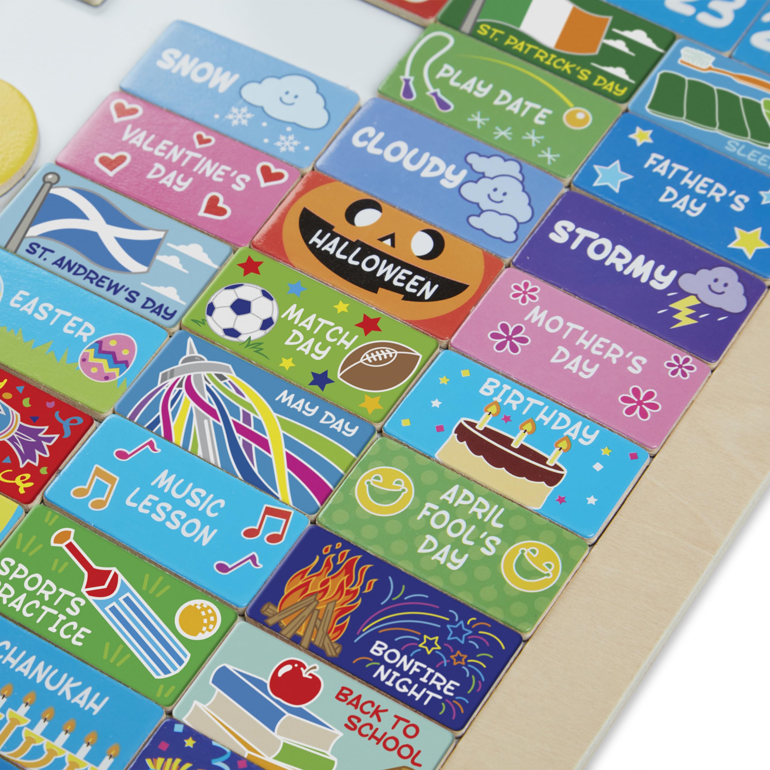 Melissa & Doug My First Daily Magnetic Calendar - Educational Wooden Toy for Kids 3+ 5