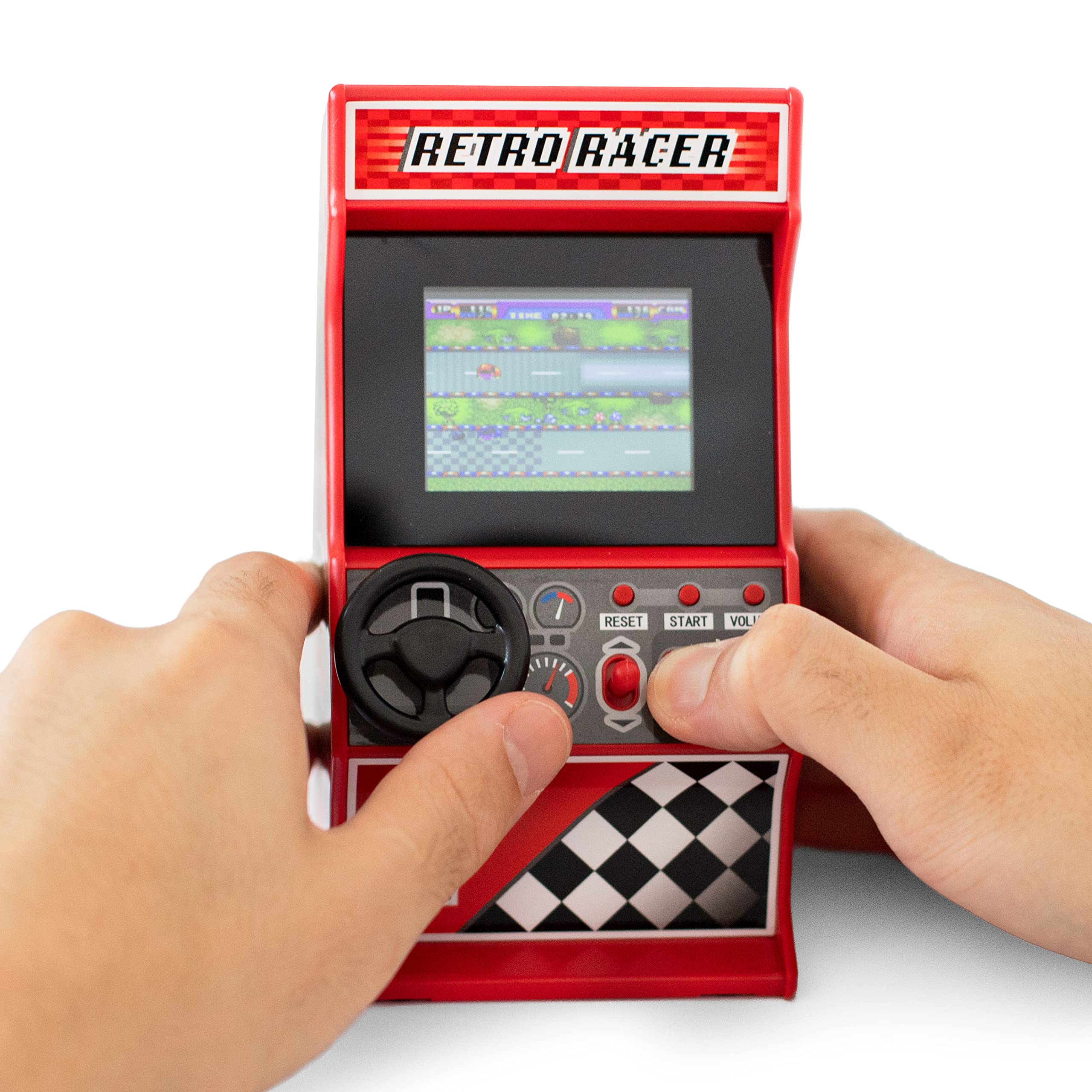 Mini Arcade Racing Machine - Handheld Console with 30 Built-in 8-Bit Games 8