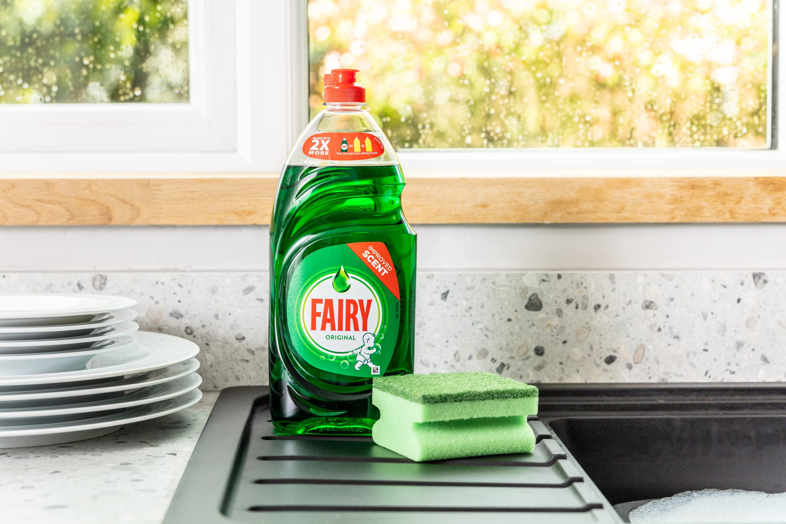 Addis Fairy Originals Non-Scratch Dual Sponge Scourer with Crystals - Pack of 6 11