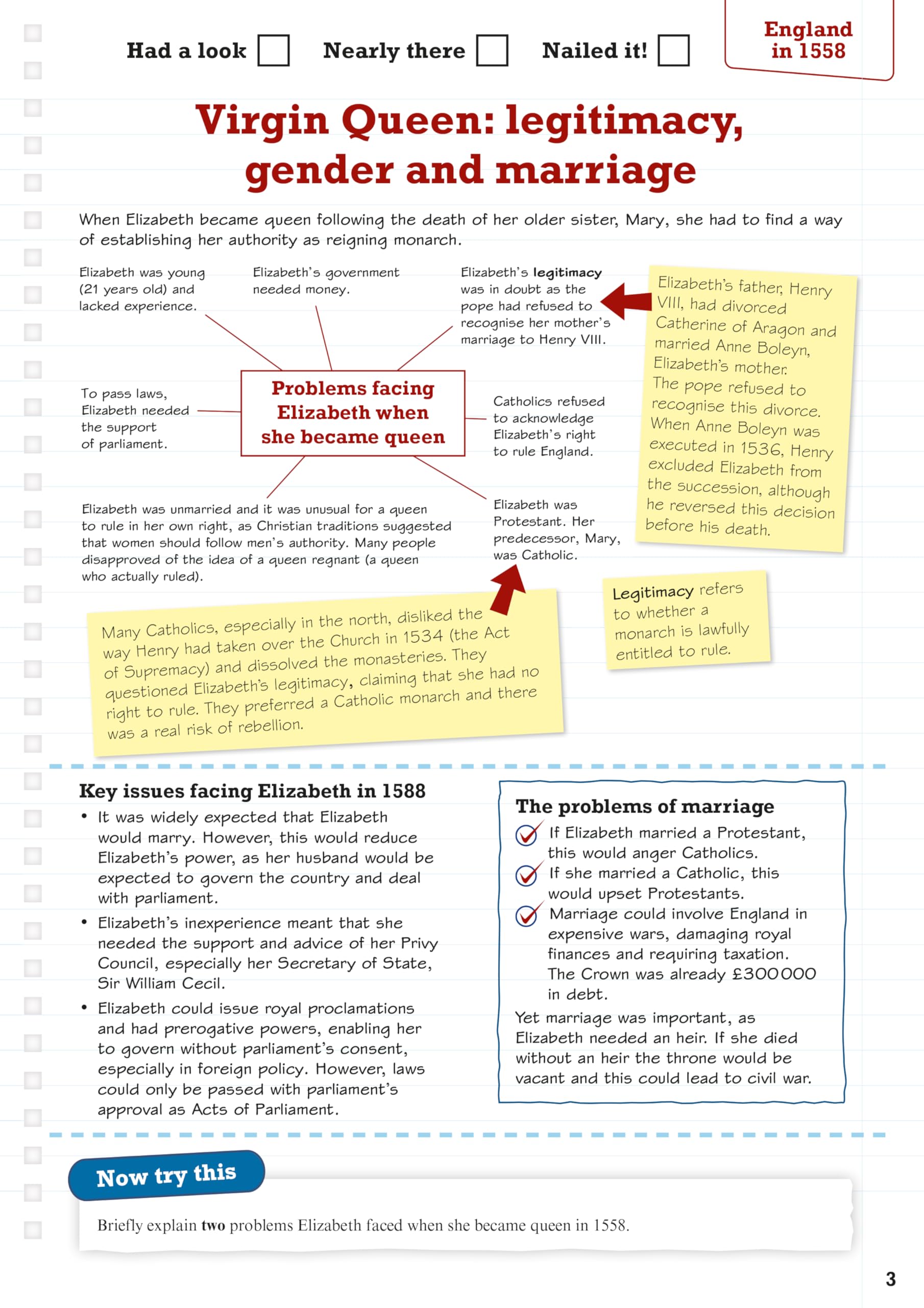 PEARSON EDUCATION REVISE Edexcel GCSE (9-1) History Early Elizabethan England Revision Guide and Workbook + App 5