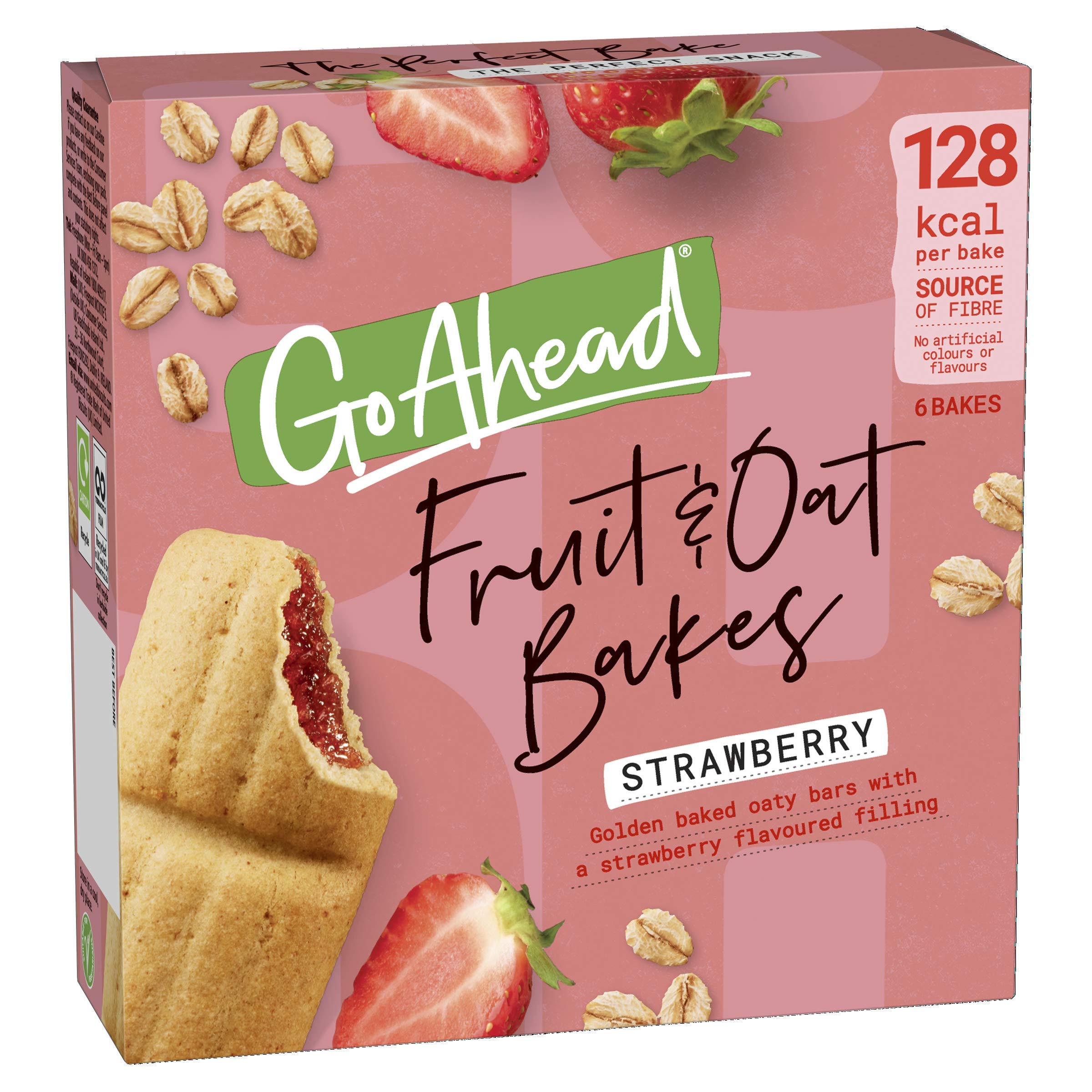 Go Ahead Fruit & Oat Bakes Strawberry Flavour – Pack of 6 Bars (210g)