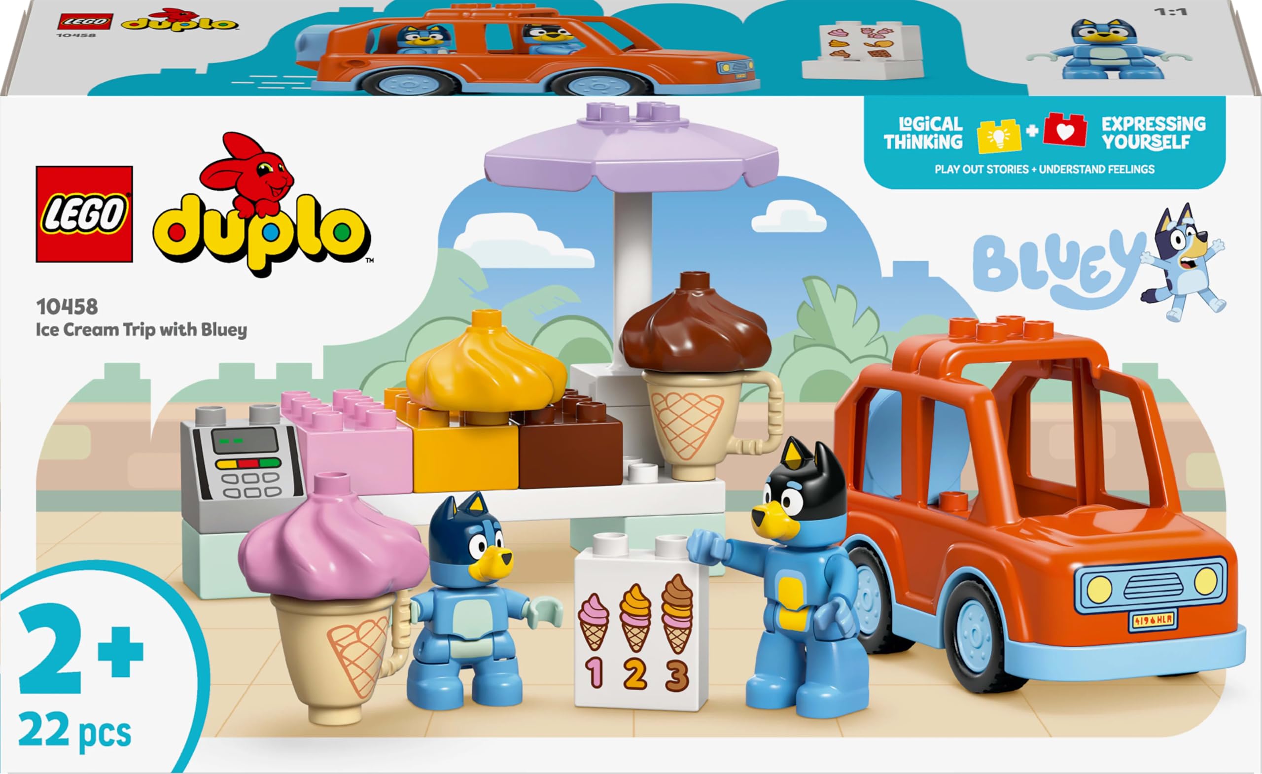 LEGO DUPLO Bluey: Ice Cream Trip with Bluey - Building Set for Toddlers 2+ 5