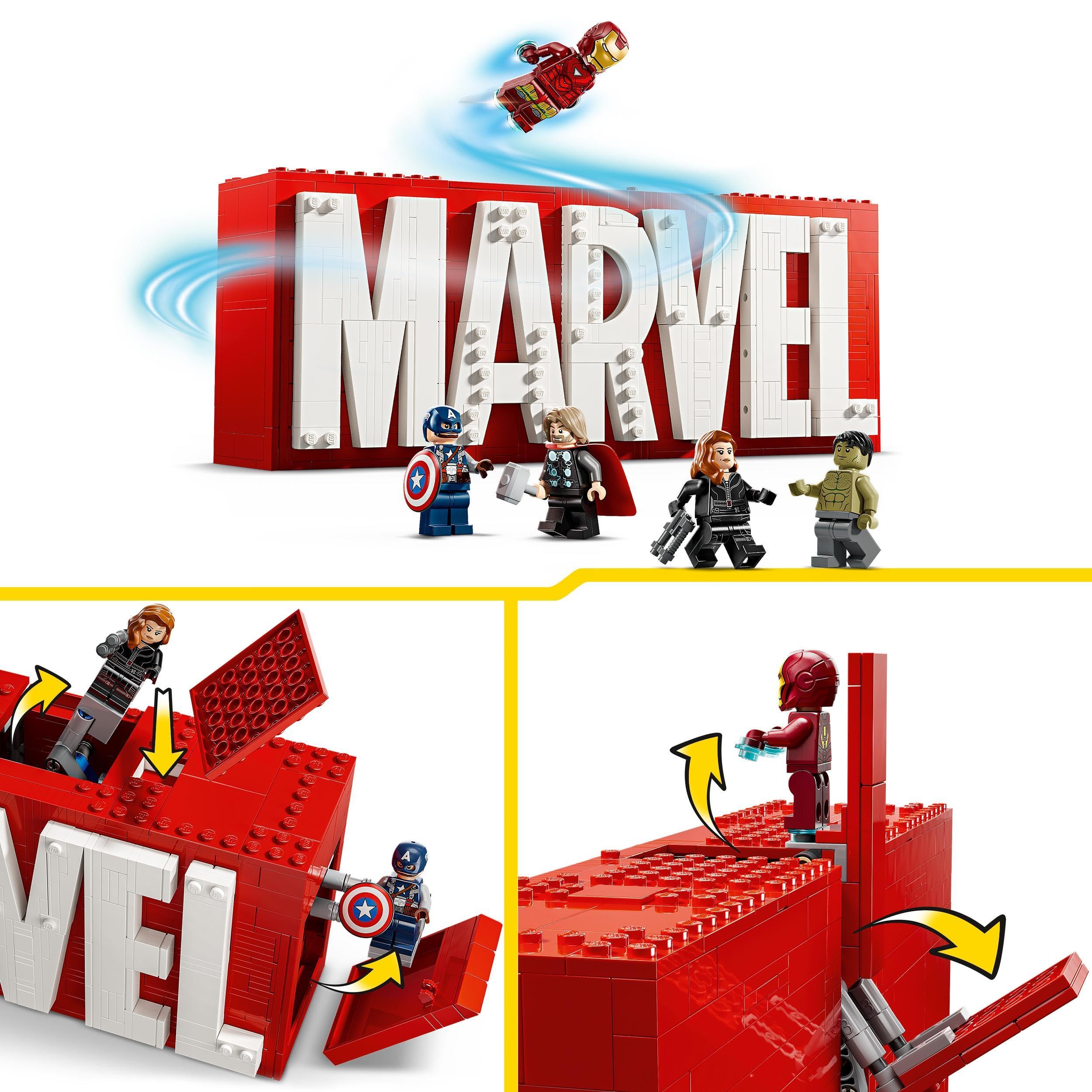 LEGO Marvel: MARVEL Logo & Minifigures - Buildable Super Hero Playset for Ages 12+ 5