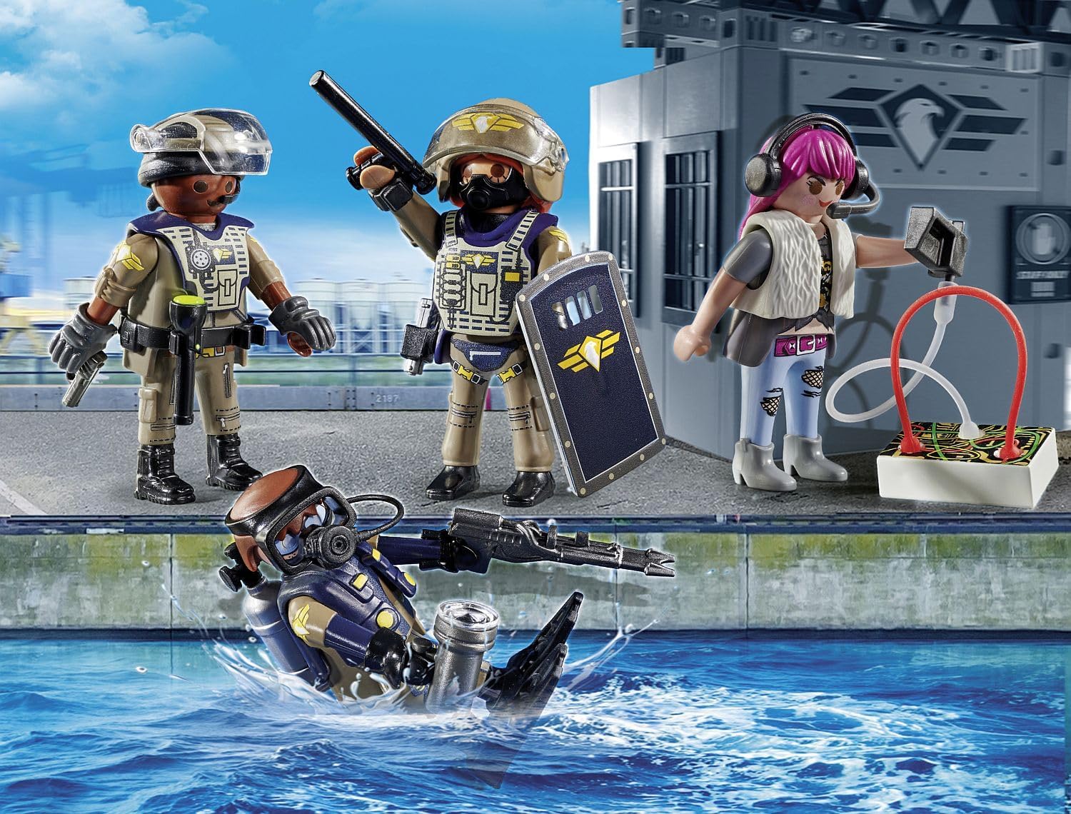 Playmobil 71146 City Action Tactical Police Team - SWAT Divers & Police Playset for Ages 5+ 3