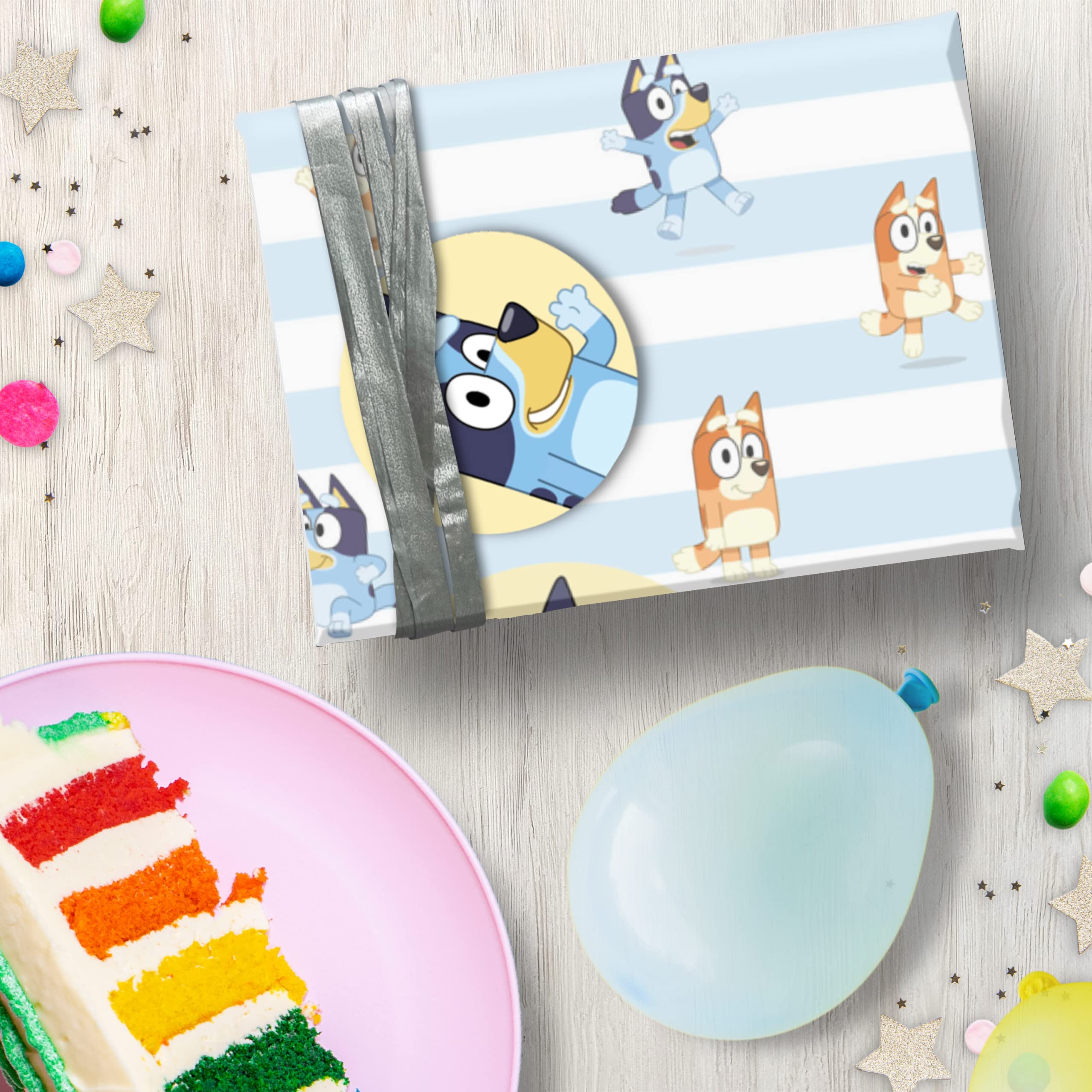 Bluey Gift Wrapping Paper 3 Pack - 6 Sheets & 6 Tags | 70cm x 50cm 6