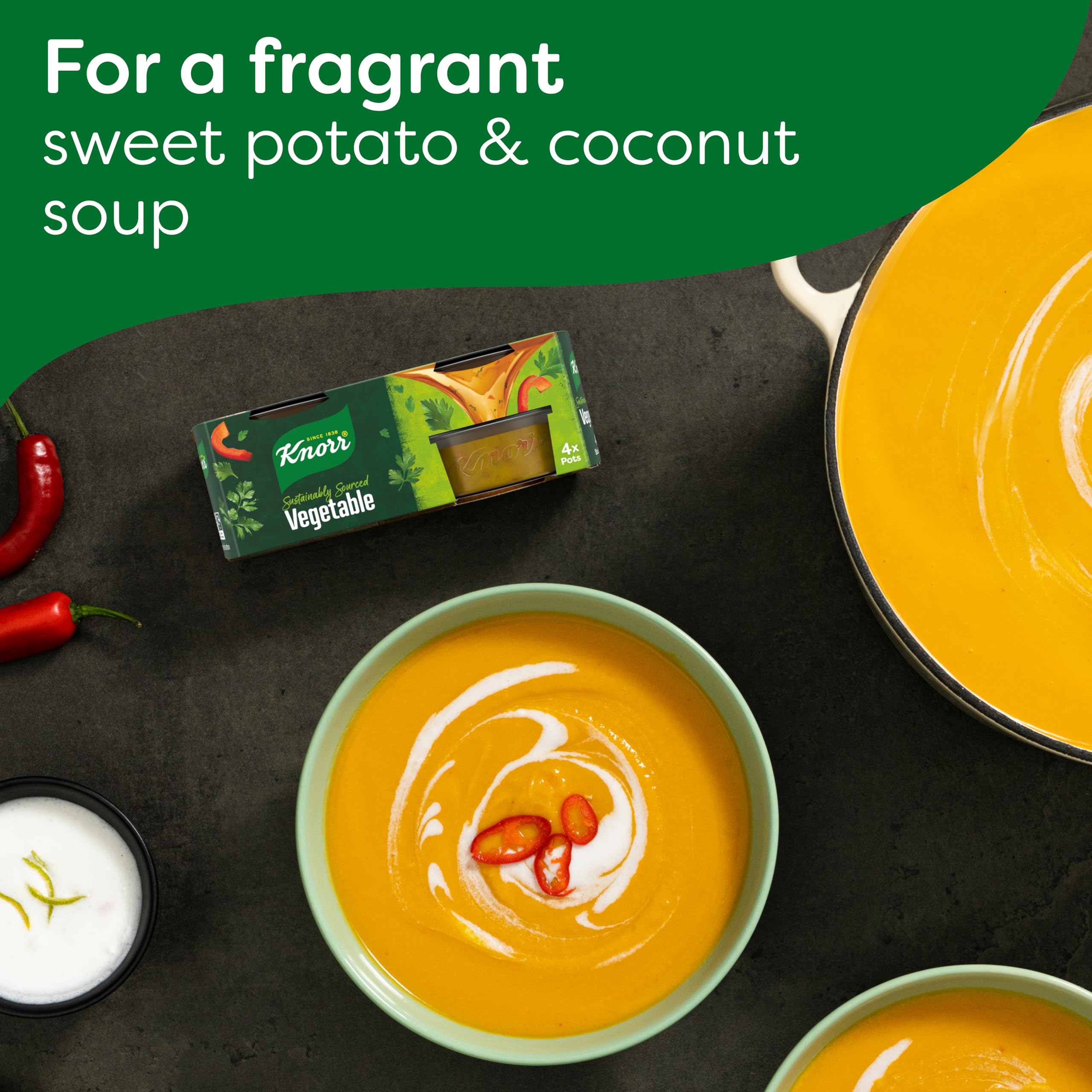 Knorr Vegetable Stock Pot Gluten-Free - 4 x 28g Pots for Rich Vegetable Flavour 4