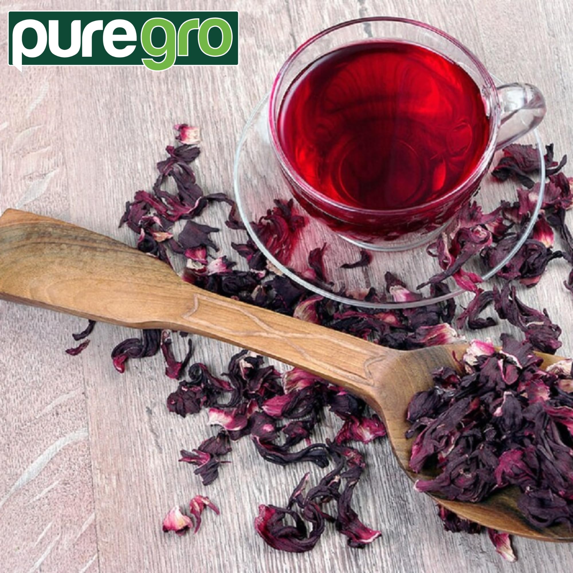 Puregro Hibiscus Flowers Whole Dried | 1kg | Organic Herbal Tea for Infusions 7