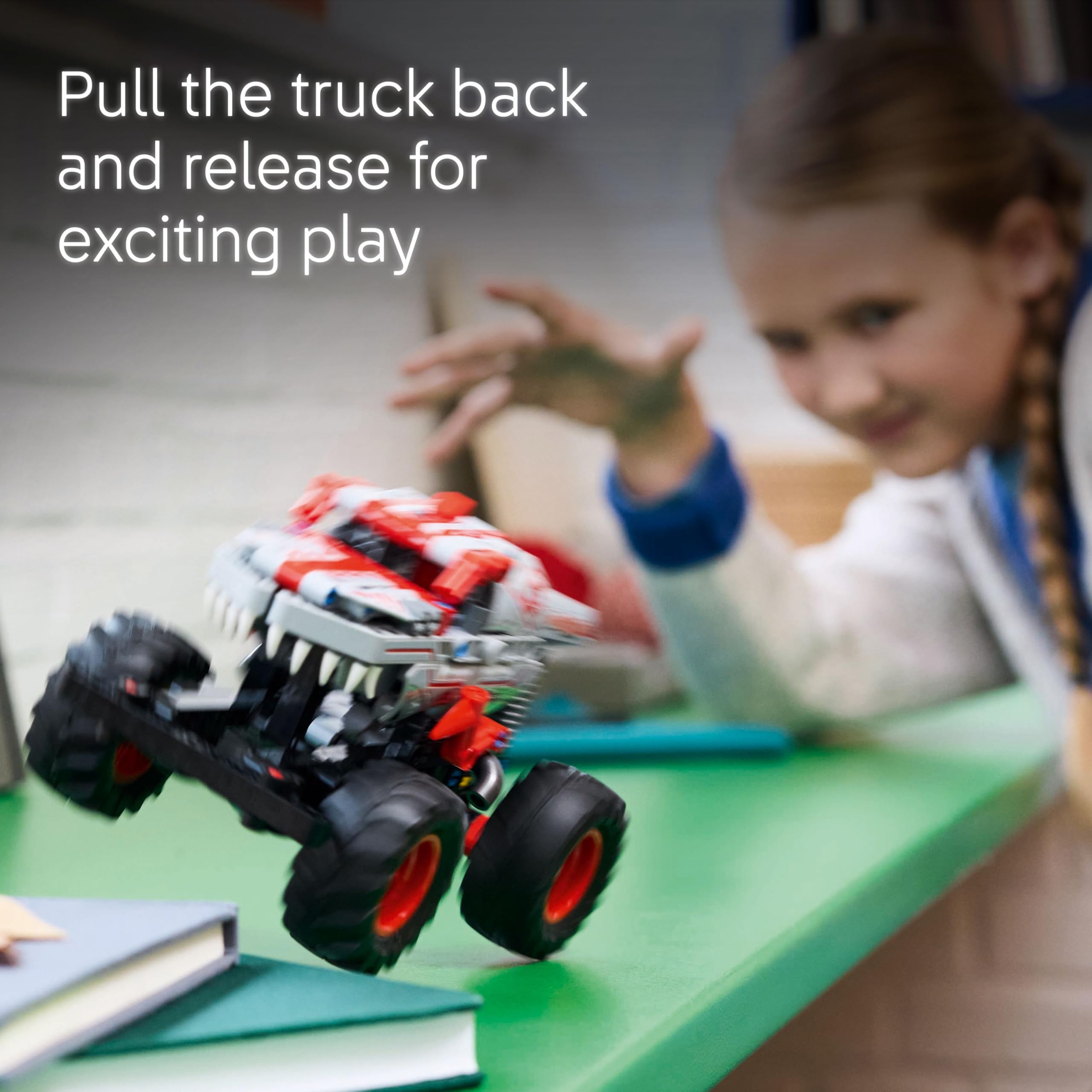 LEGO Technic Monster Jam ThunderROARus Pull-Back Truck Toy - Vehicle Building Set for Kids 7+ 9