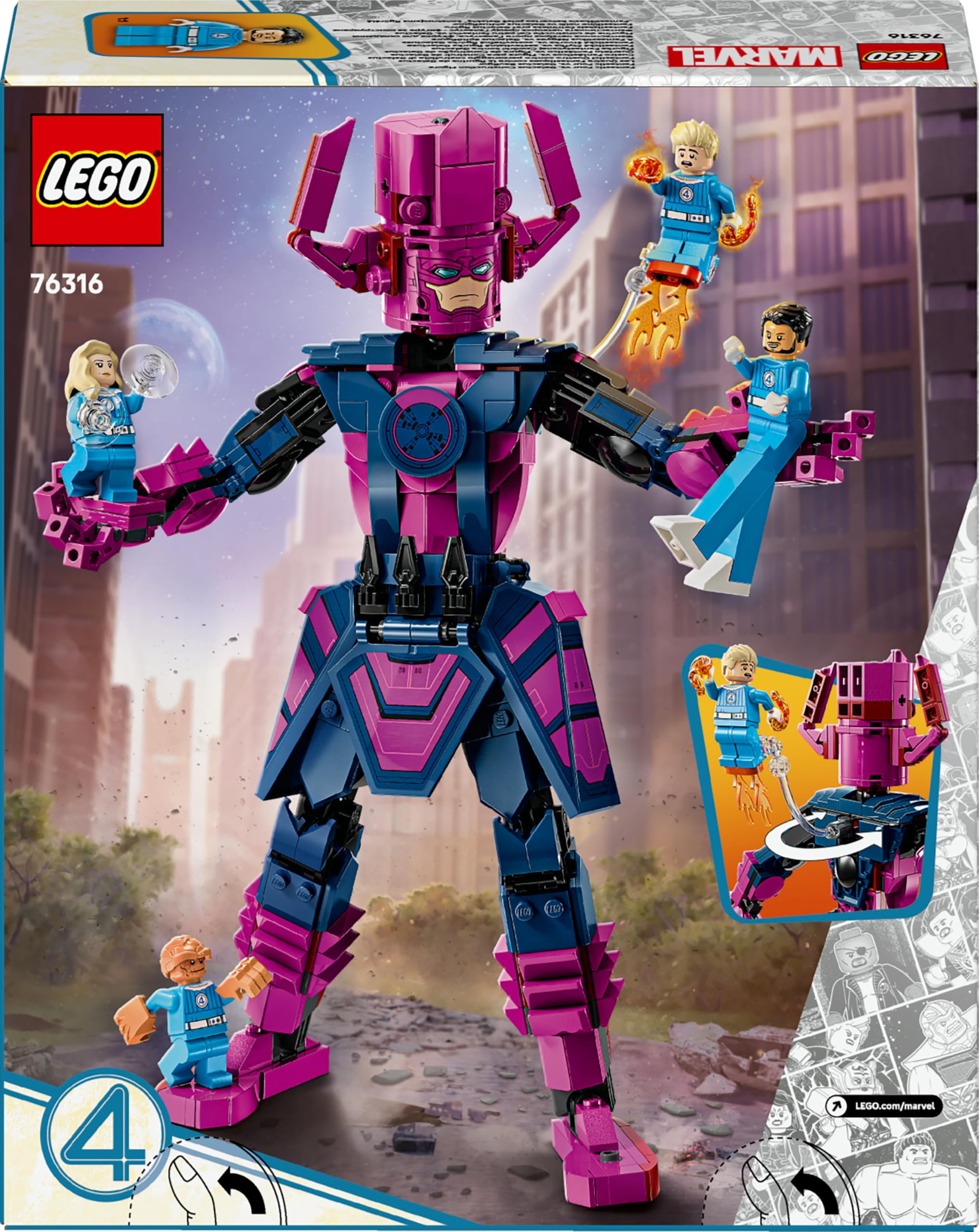 LEGO Marvel Fantastic Four vs. Galactus Construction Figure - Building Toy Set for Ages 9+ 5