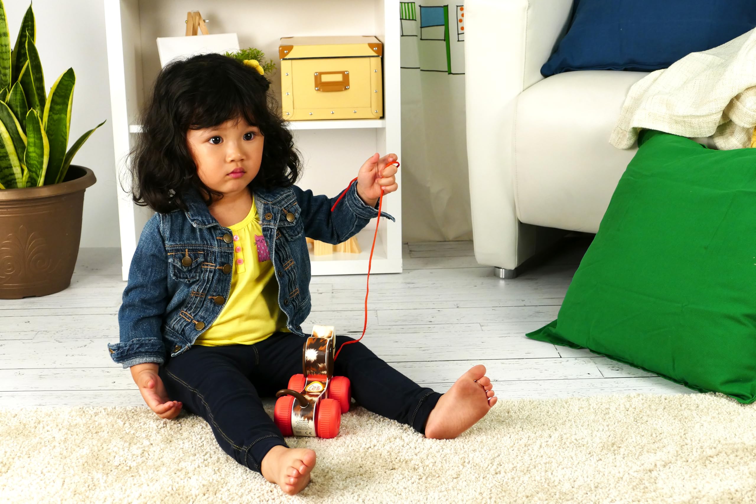 Fisher-Price Little Snoopy Pull-Along Toy - Retro Wooden Dog for Toddlers 6m+ 9