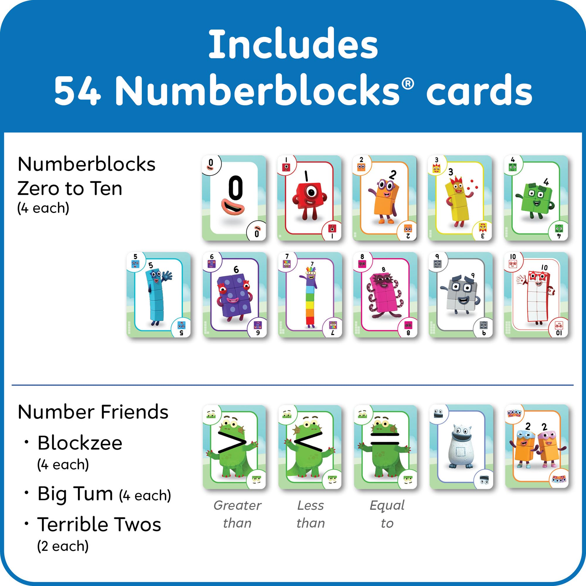 Learning Resources Numberblocks Playing Cards, 54-Card Set with Game Guide for Kids 3+ 6